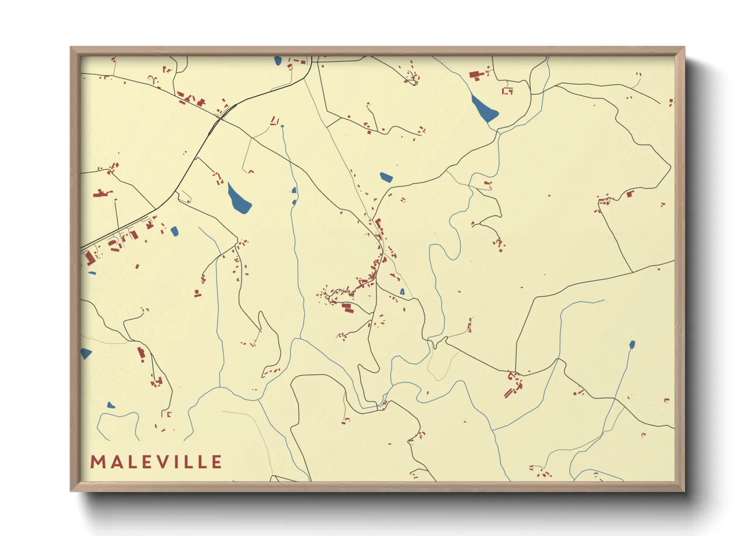 Une affiche de carte sur Maleville