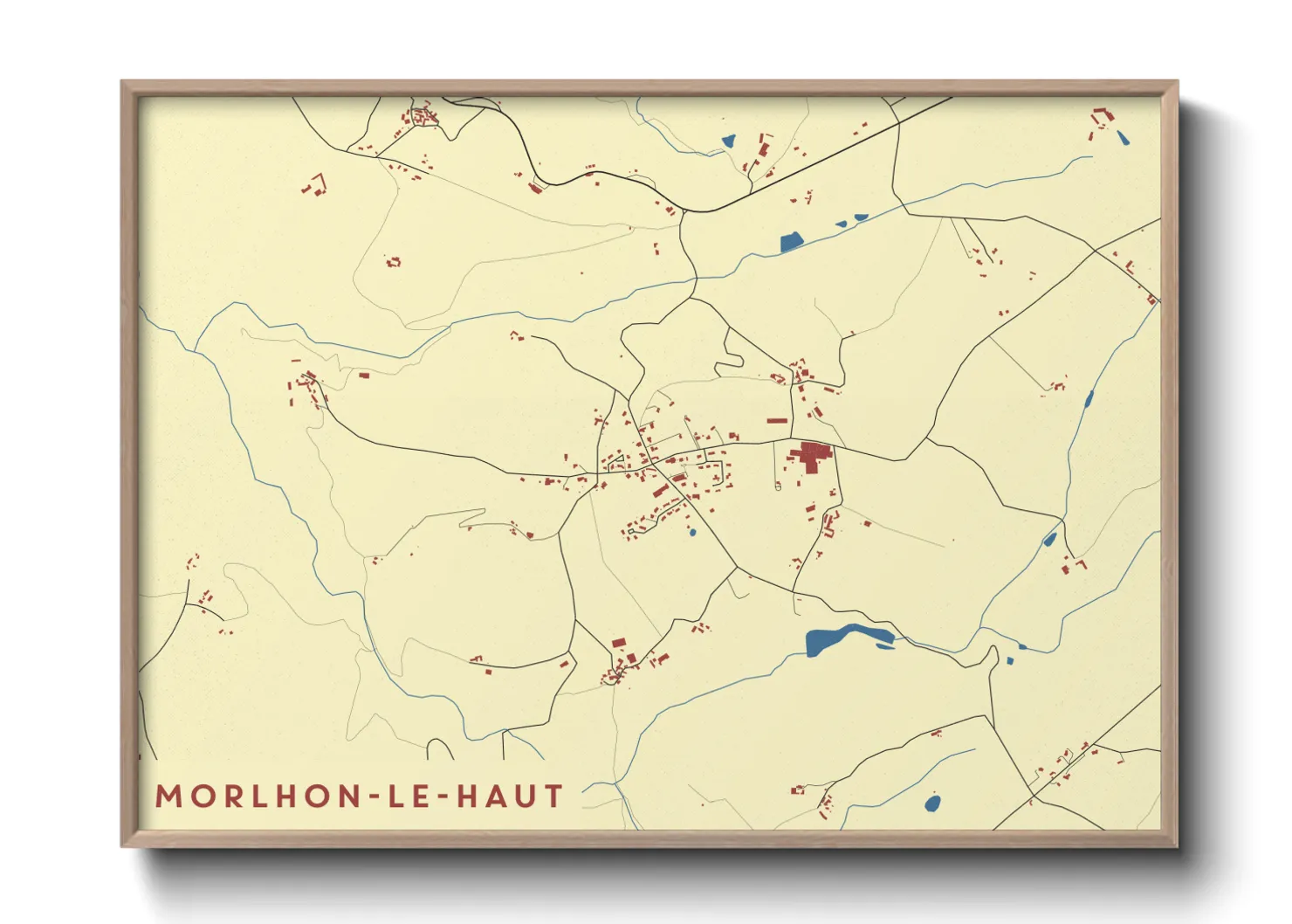 Une affiche de carte sur Morlhon-le-Haut