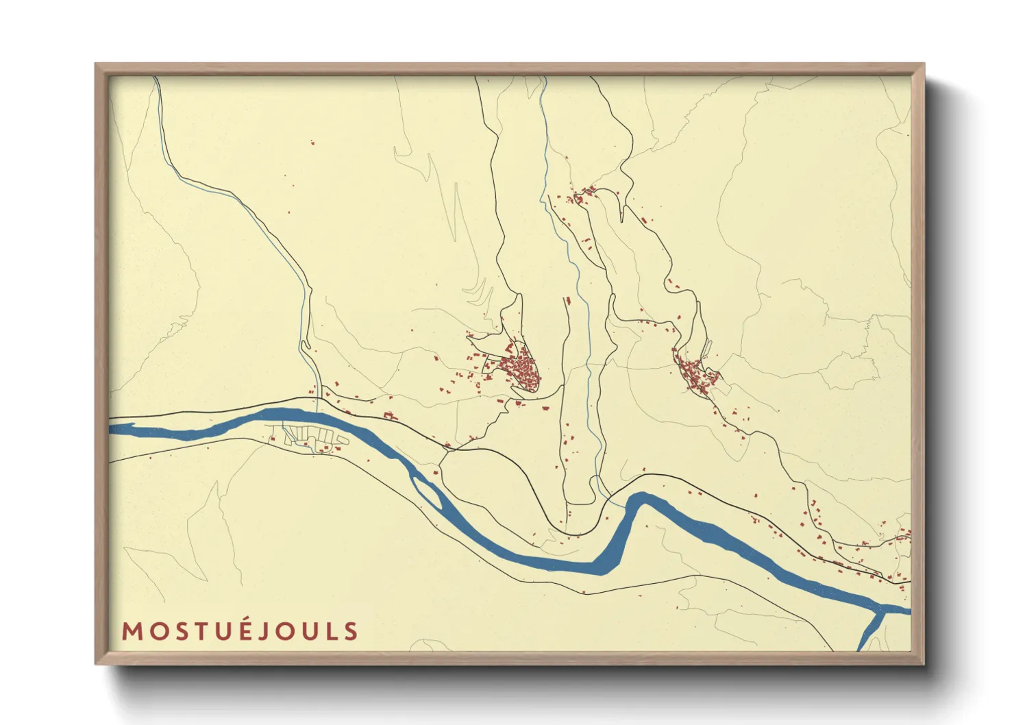 Une affiche de carte sur Mostuéjouls