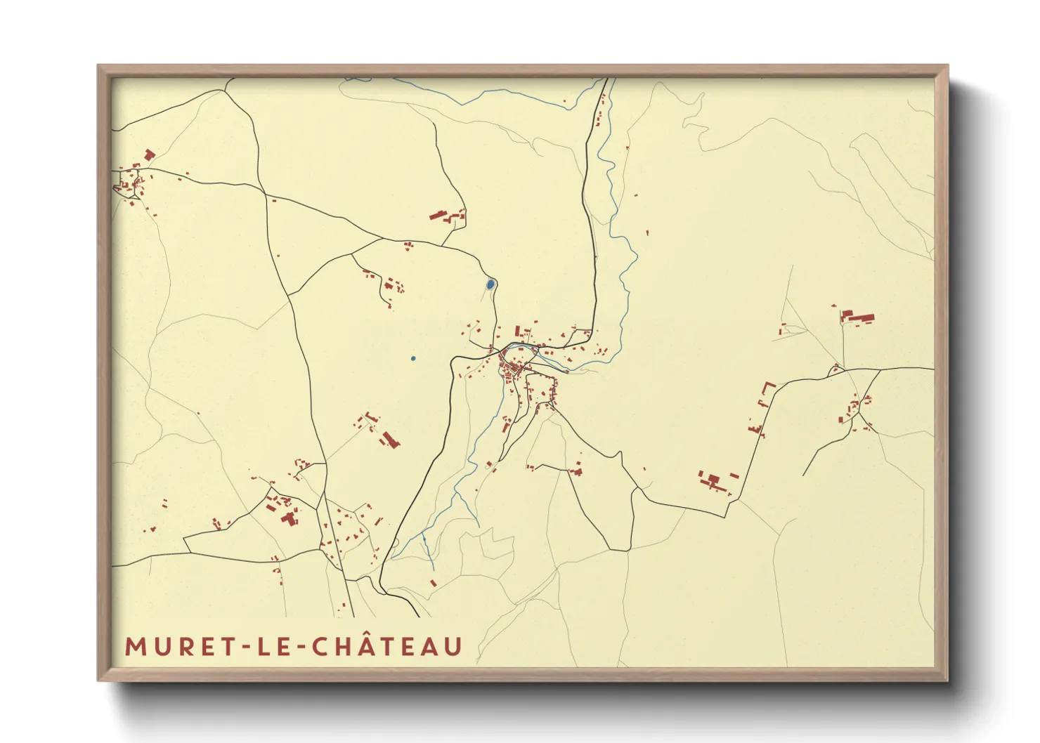 Une affiche de carte sur Muret-le-Château