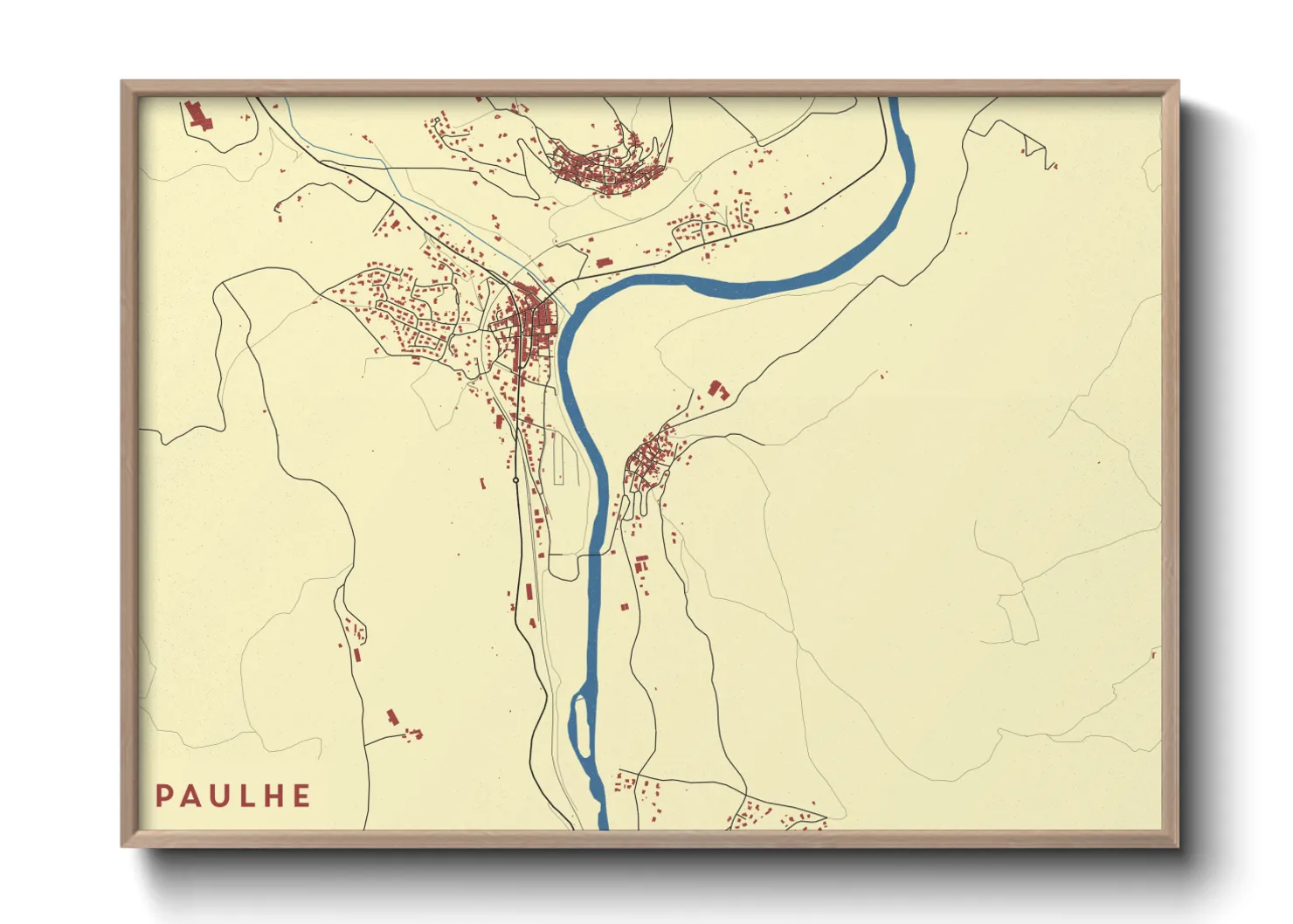 Une affiche de carte sur Paulhe