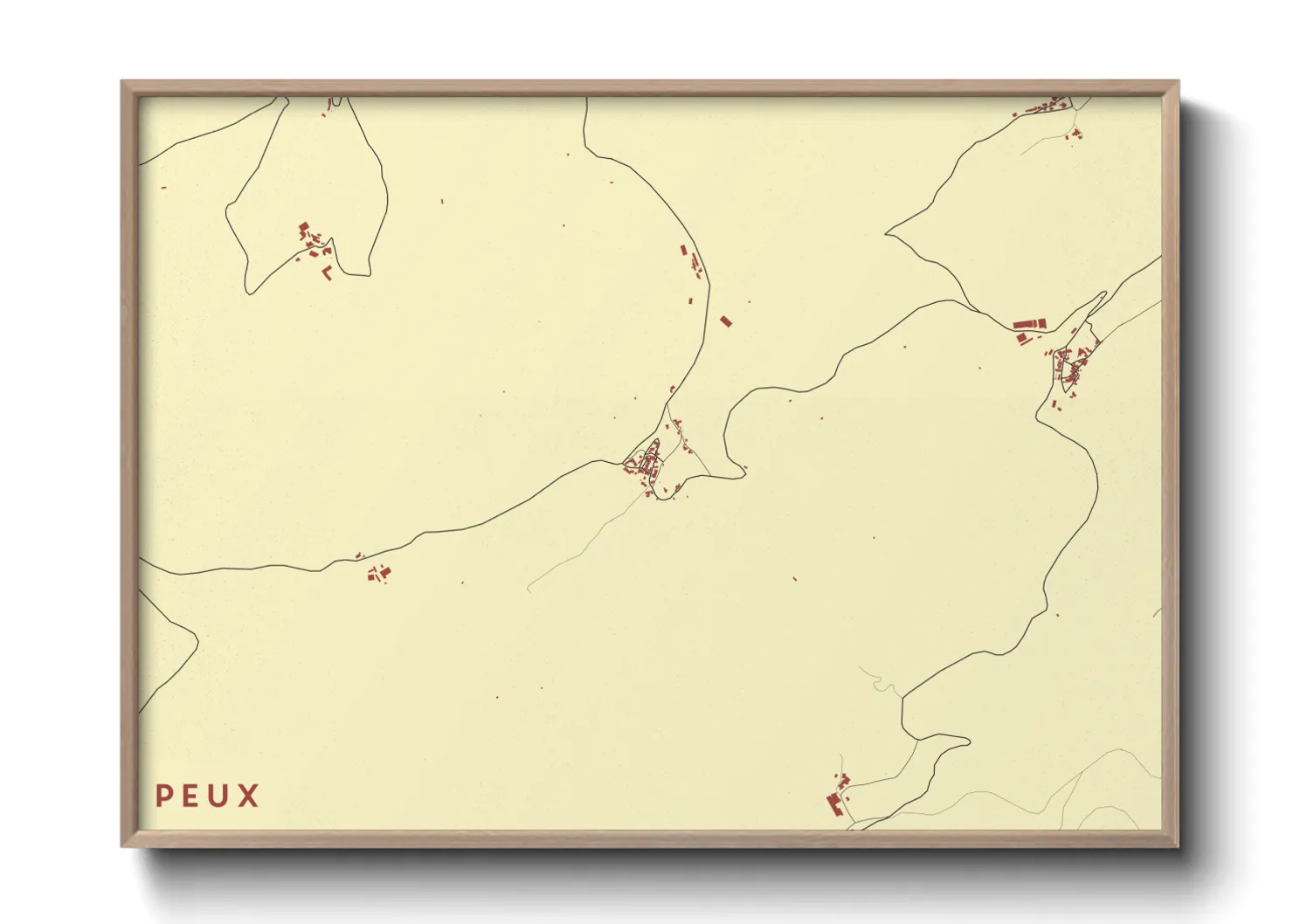 Une affiche de carte sur Peux