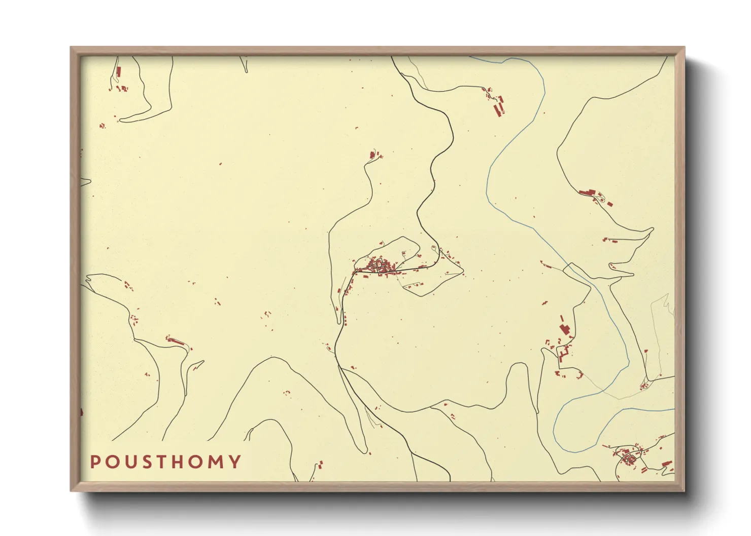Une affiche de carte sur Pousthomy