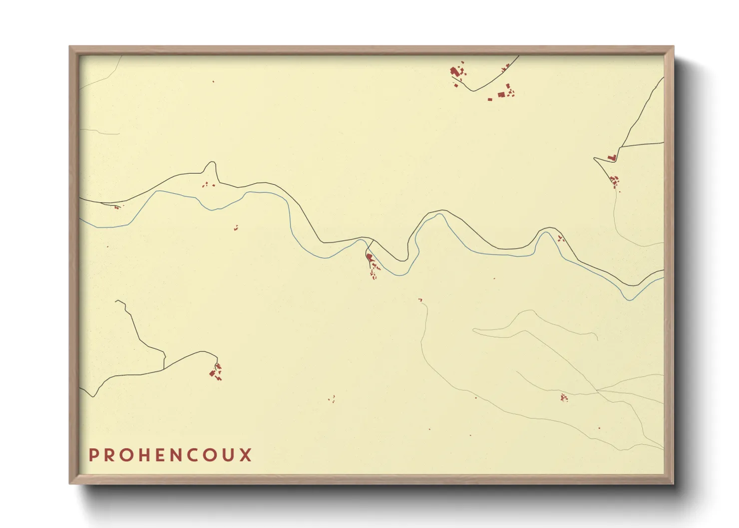 Une affiche de carte sur Prohencoux