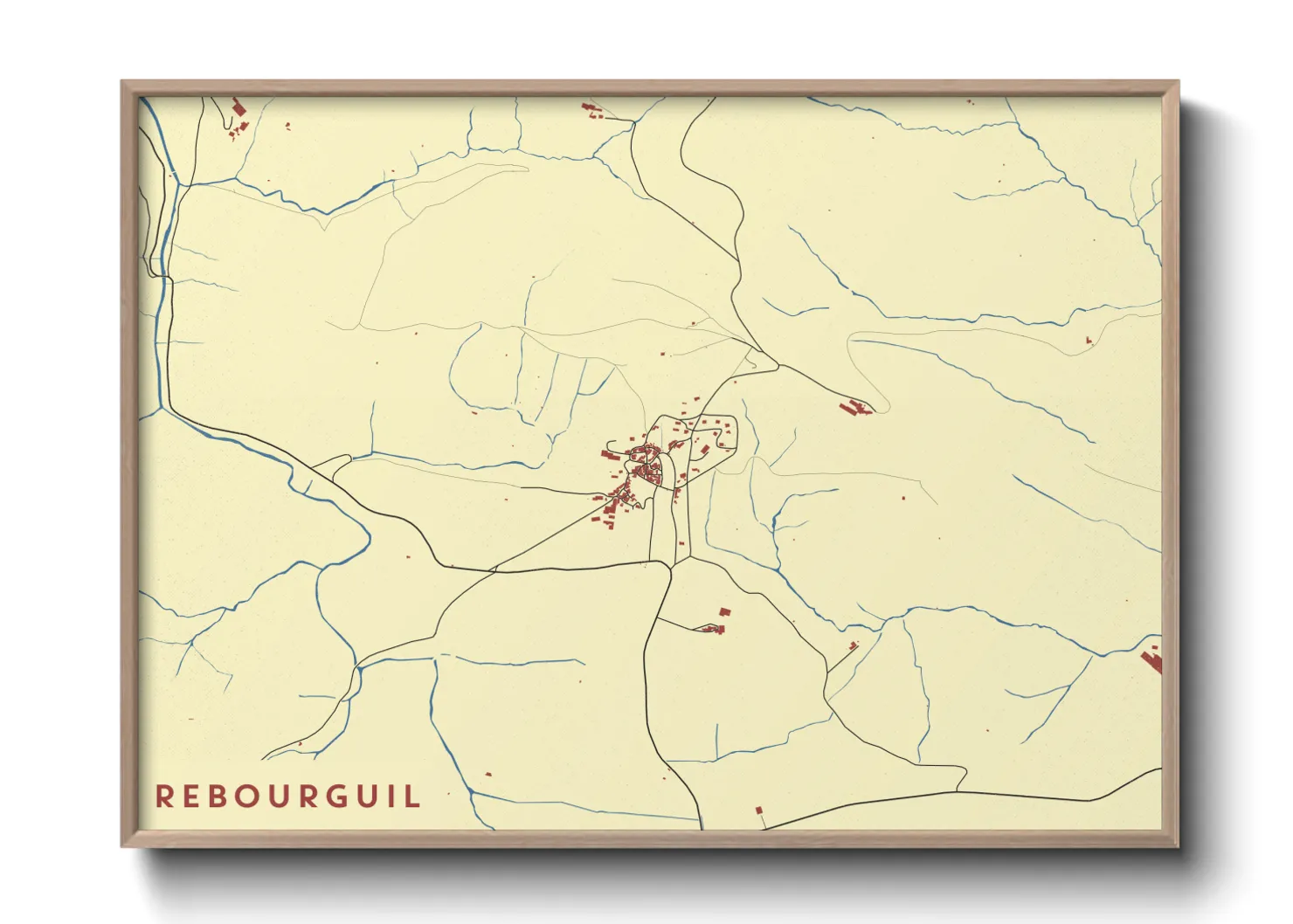Une affiche de carte sur Rebourguil