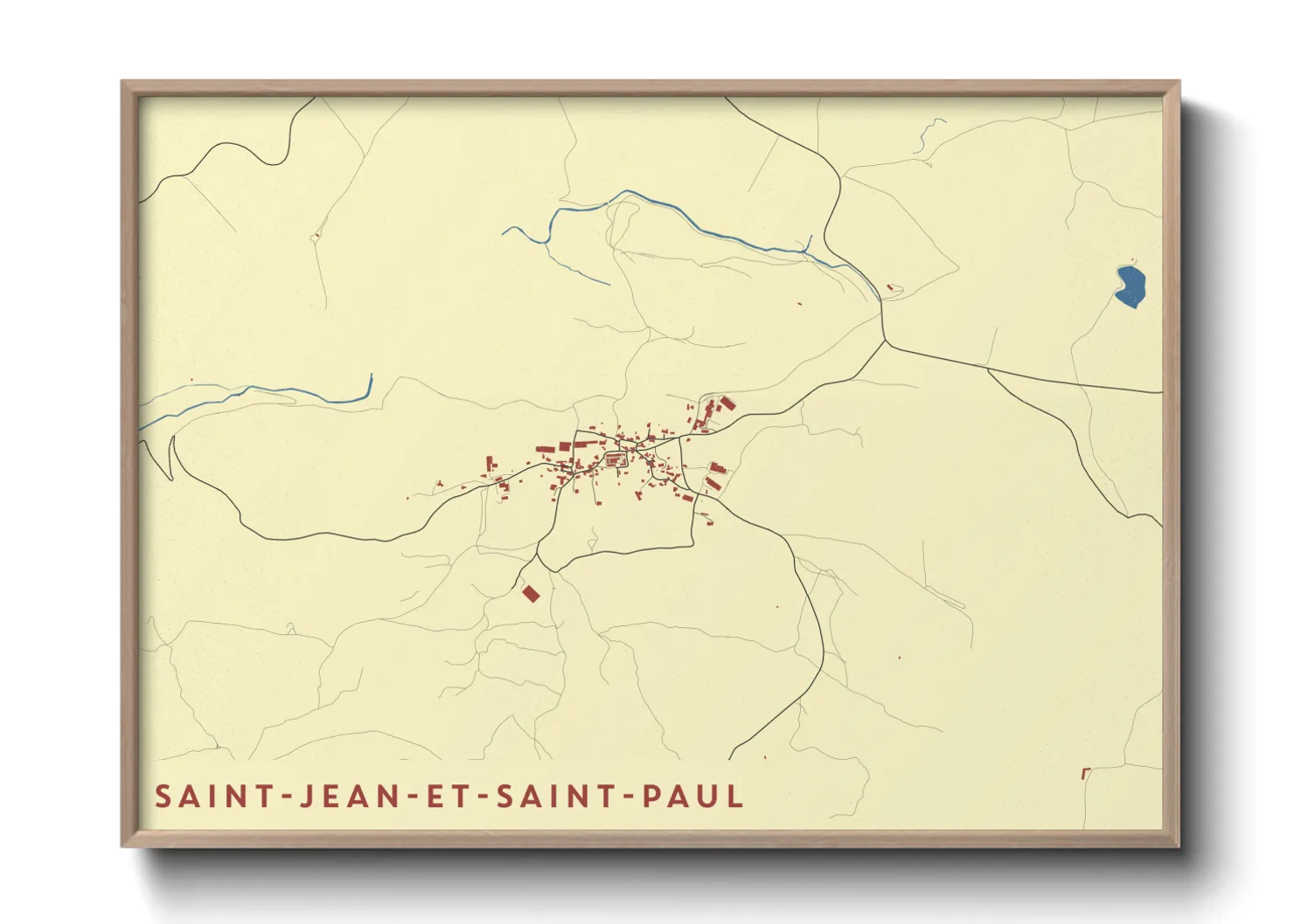 Une affiche de carte sur Saint-Jean-et-Saint-Paul