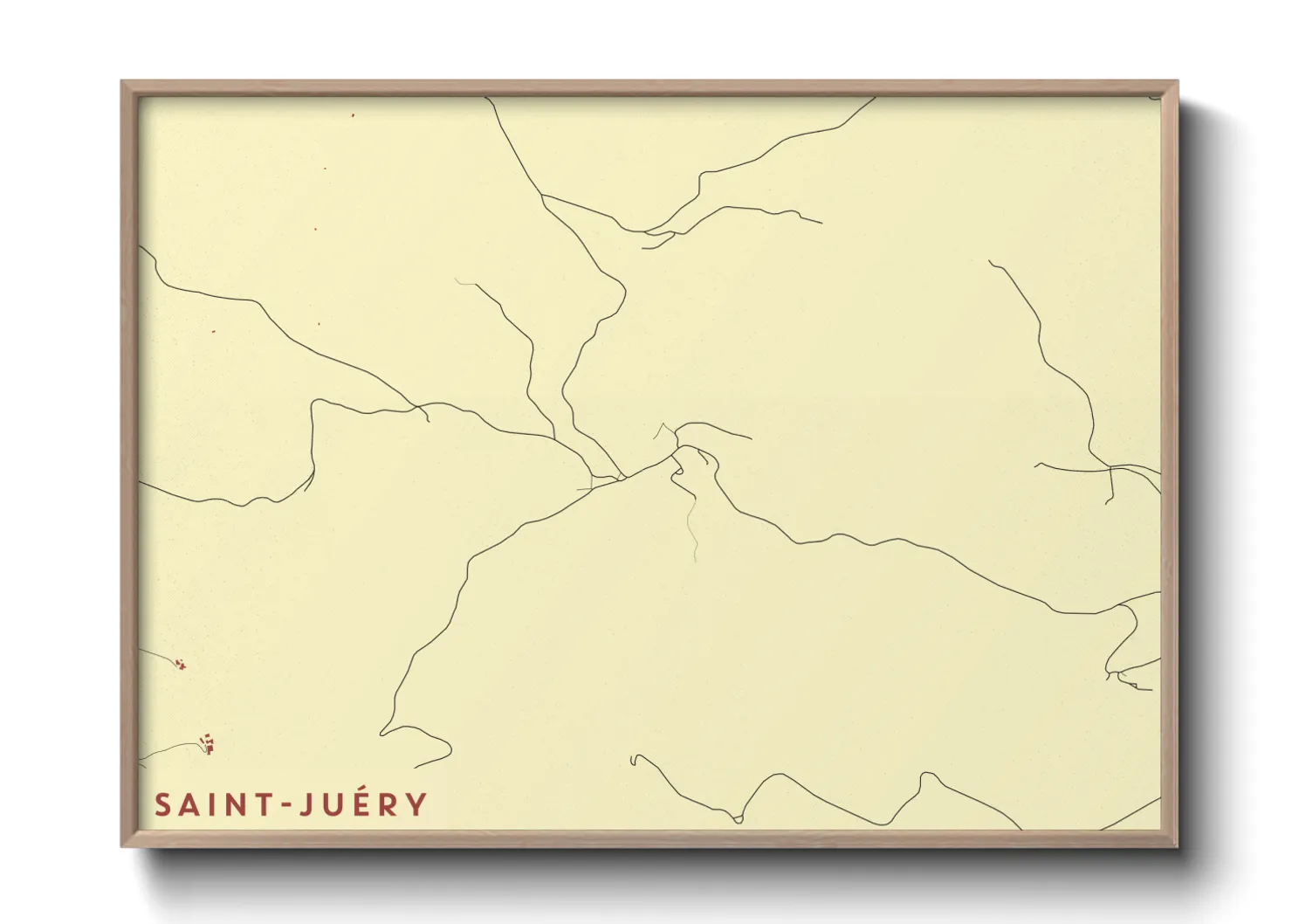 Une affiche de carte sur Saint-Juéry