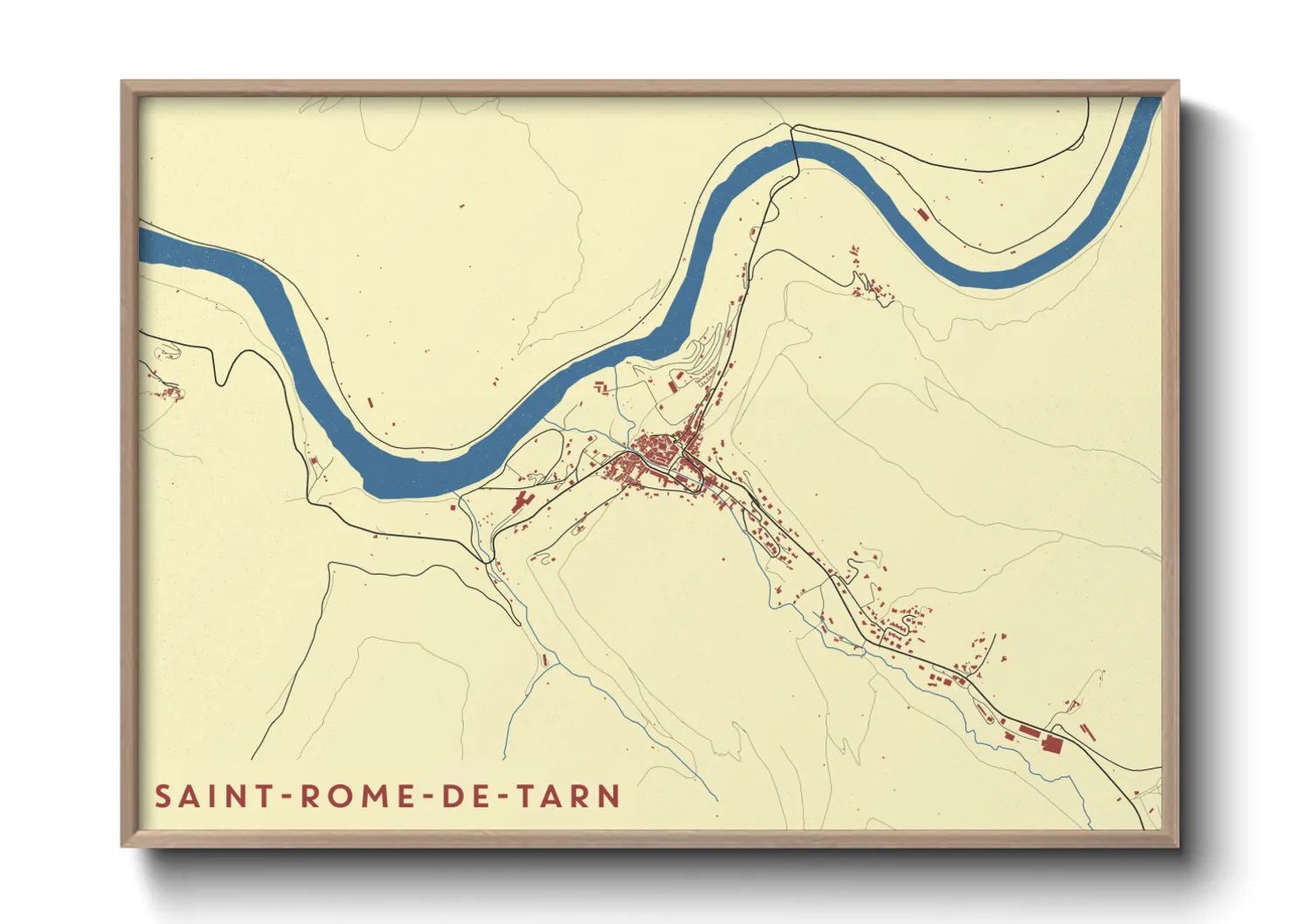 Une affiche de carte sur Saint-Rome-de-Tarn