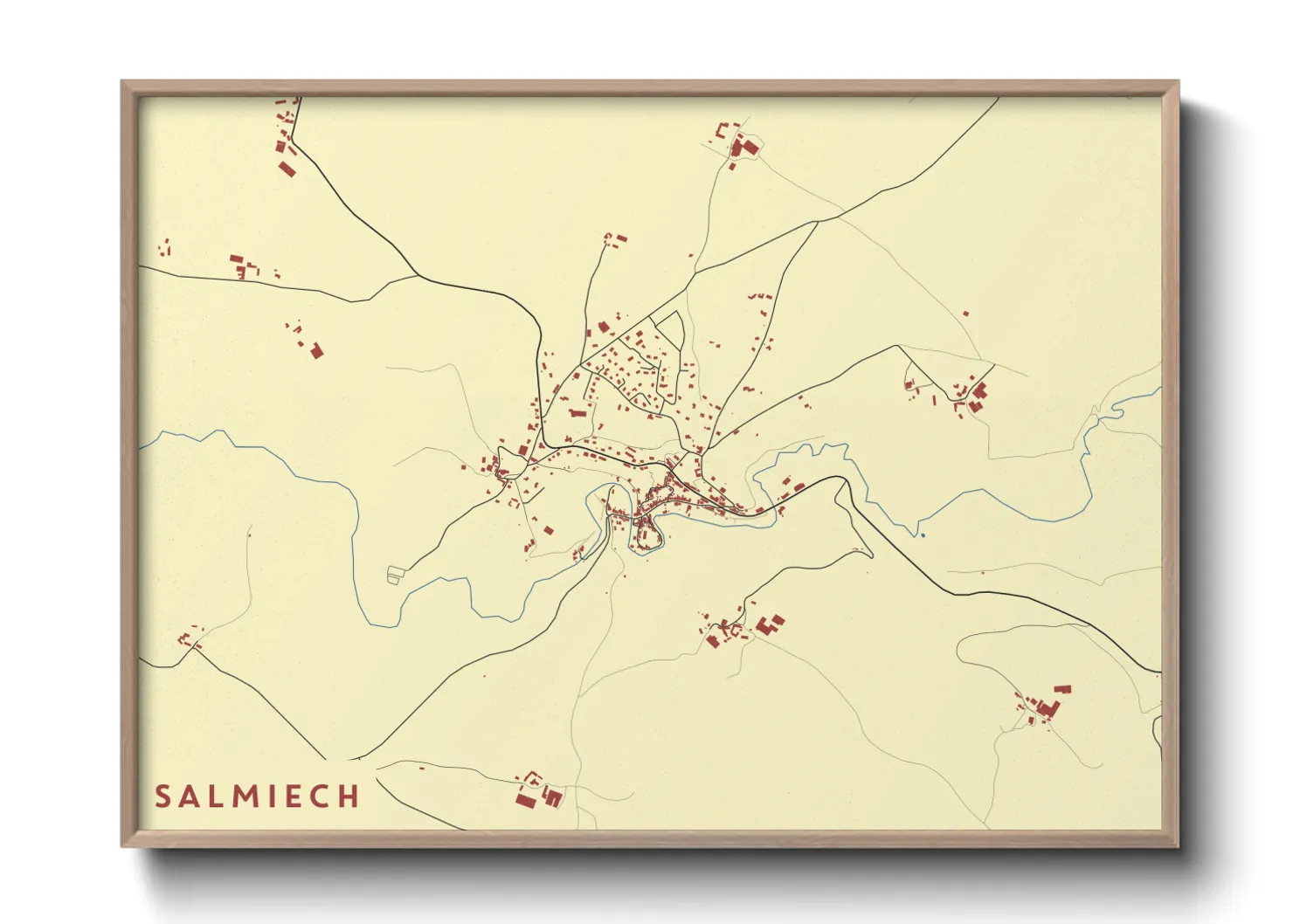 Une affiche de carte sur Salmiech