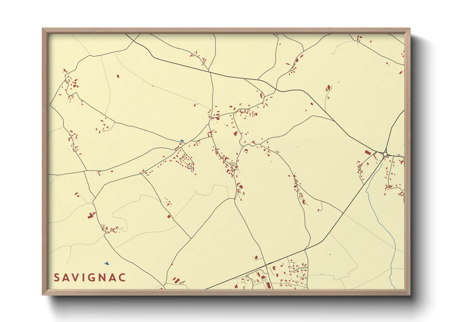 Une affiche de carte sur Savignac