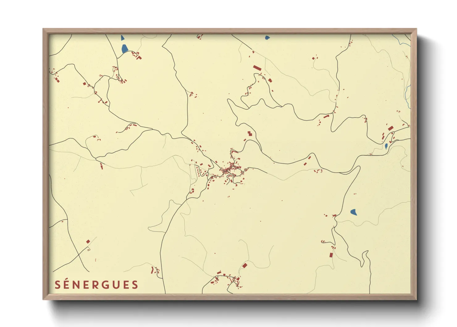 Une affiche de carte sur Sénergues