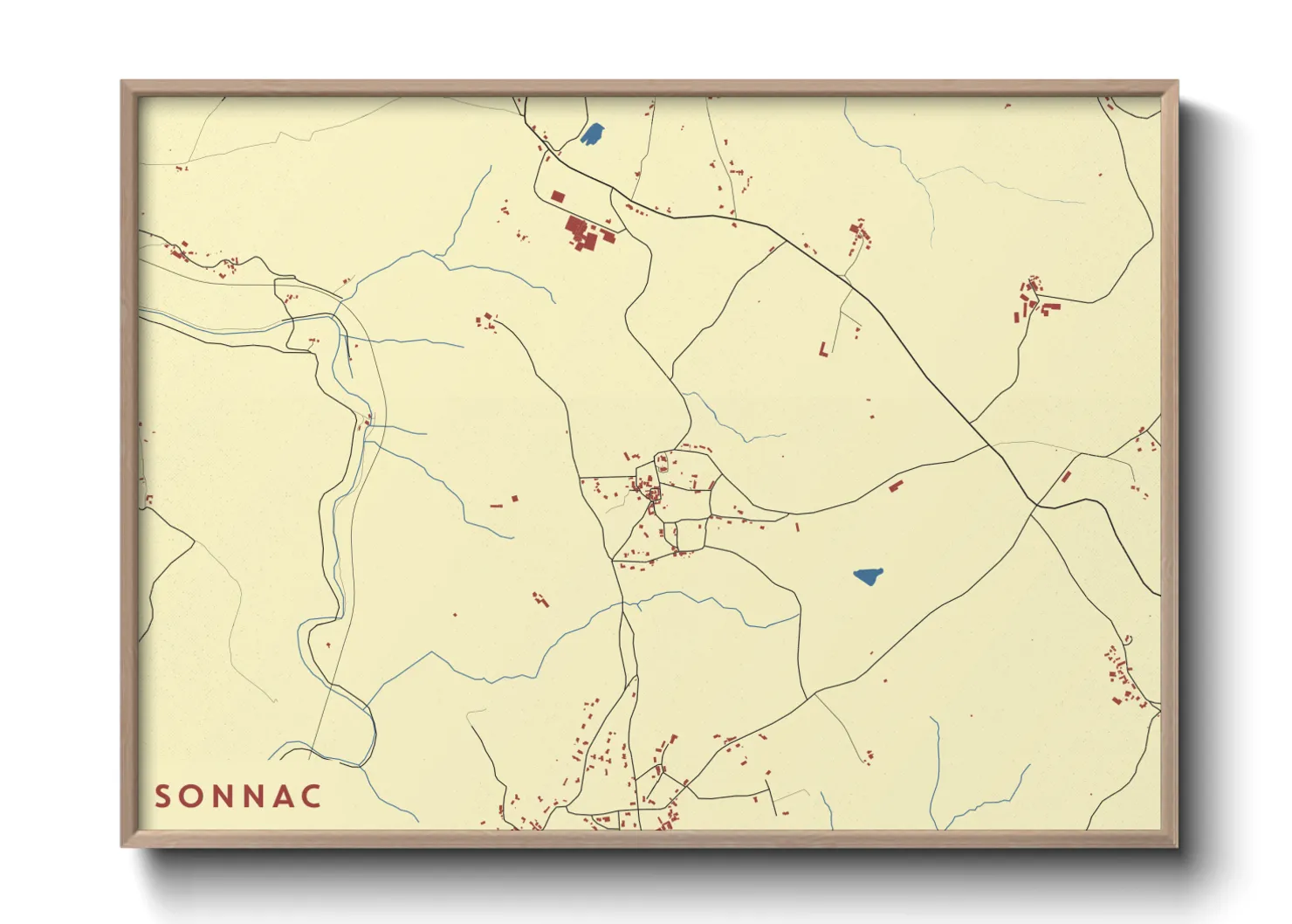 Une affiche de carte sur Sonnac