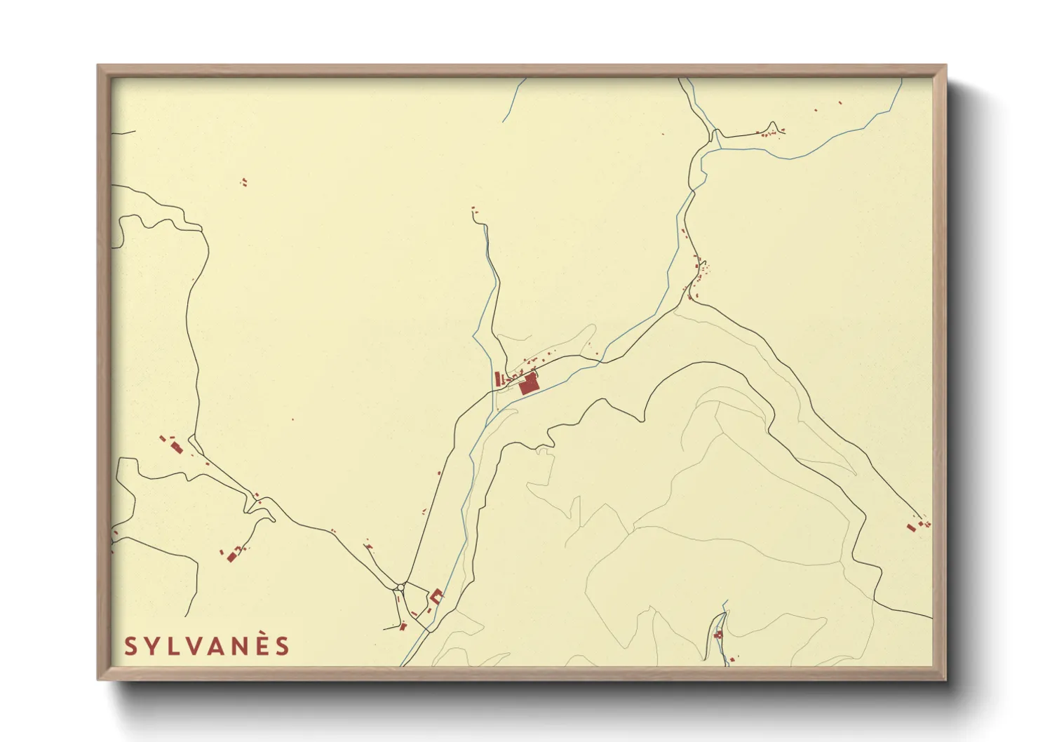 Une affiche de carte sur Sylvanès