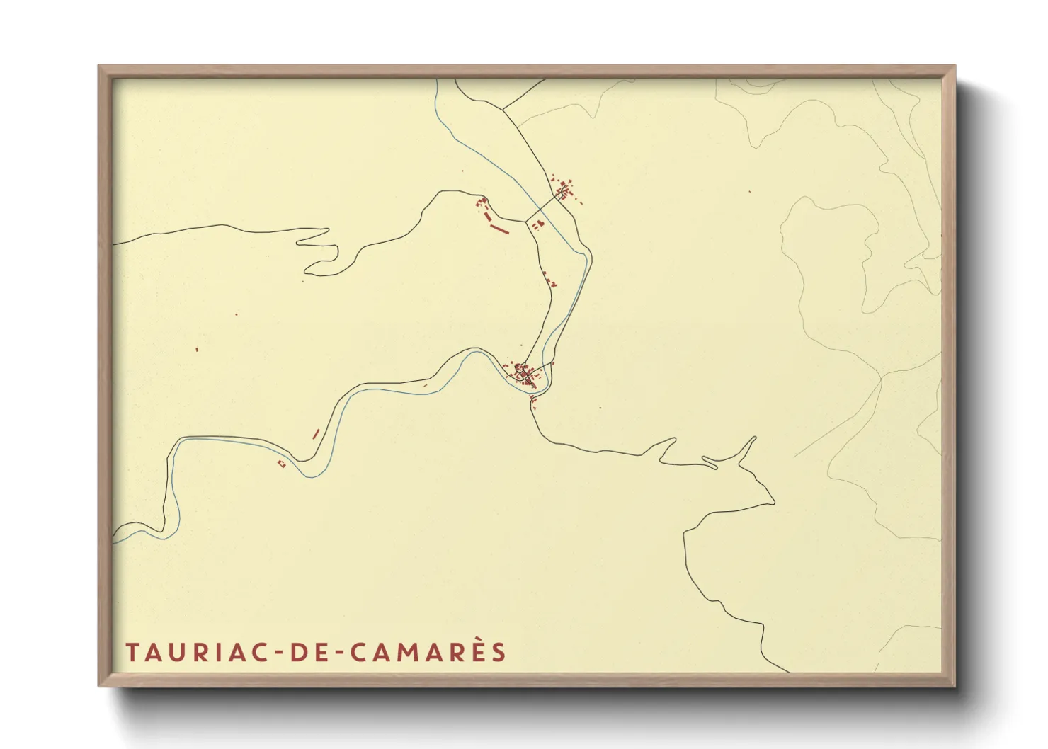 Une affiche de carte sur Tauriac-de-Camarès