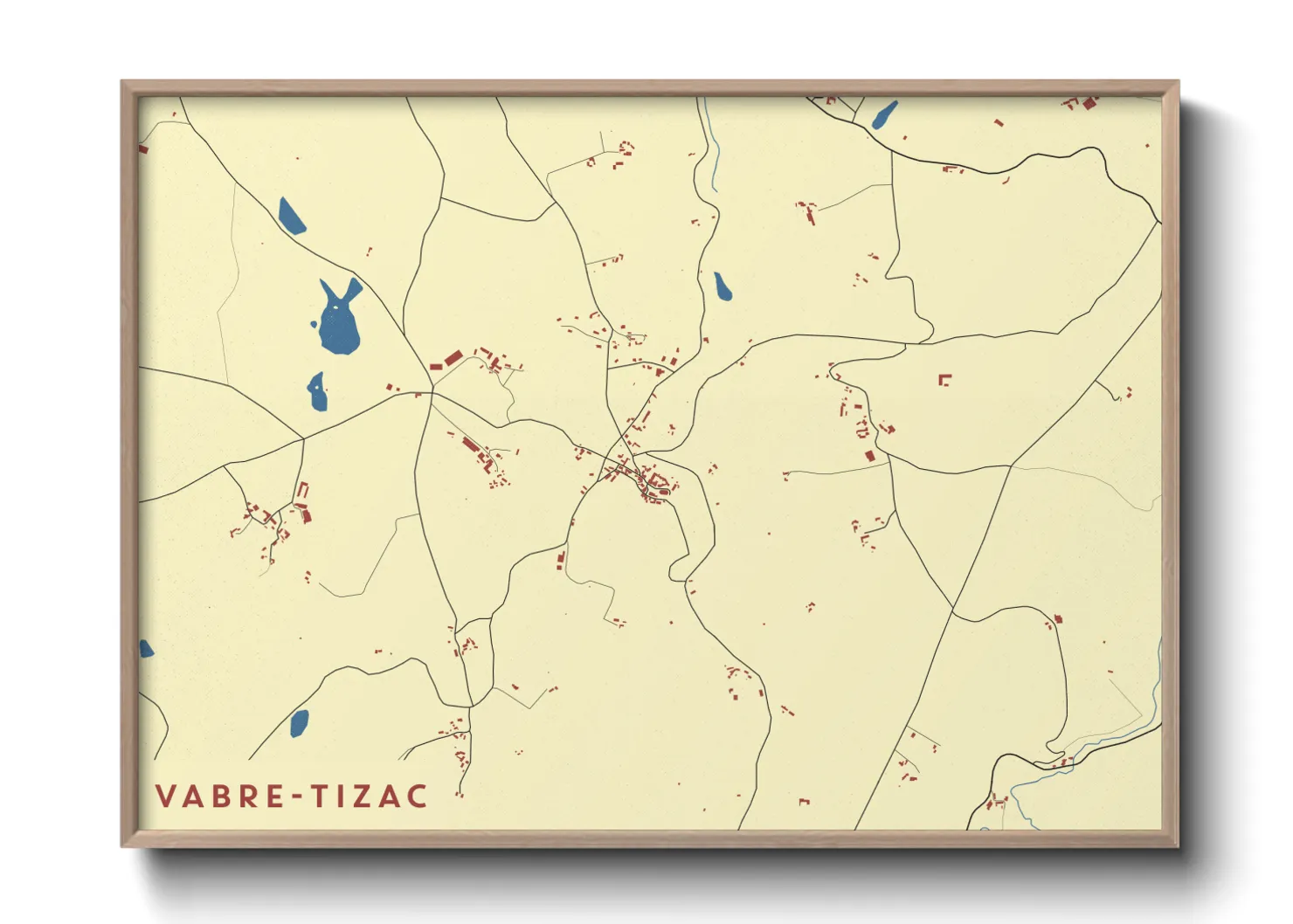 Une affiche de carte sur Vabre-Tizac