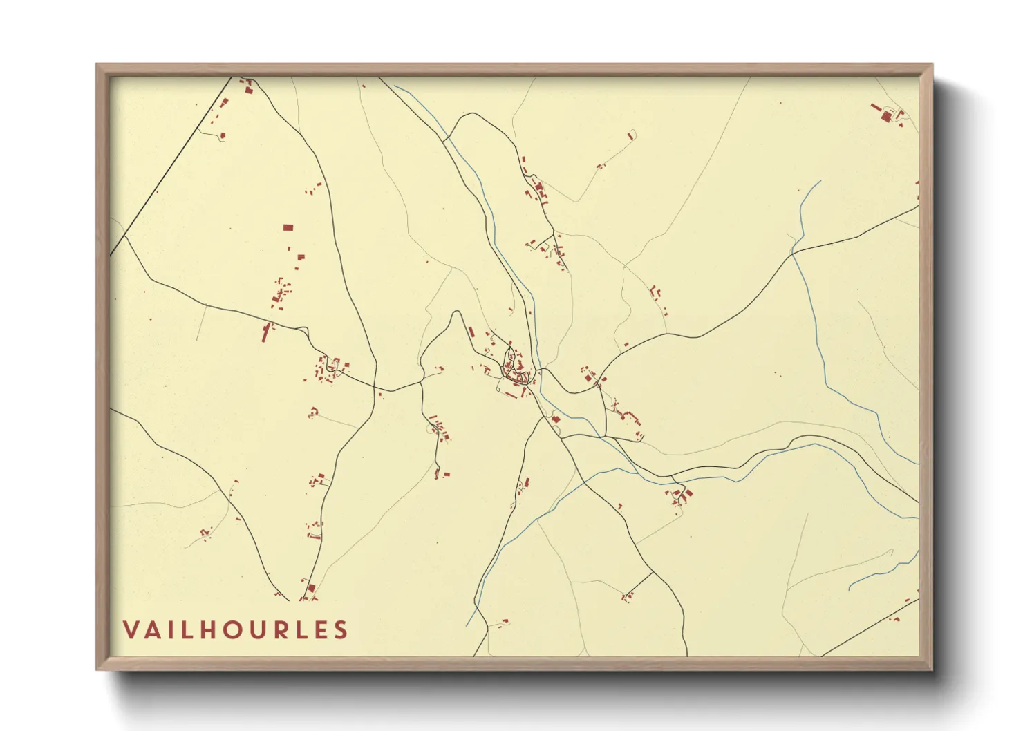 Une affiche de carte sur Vailhourles