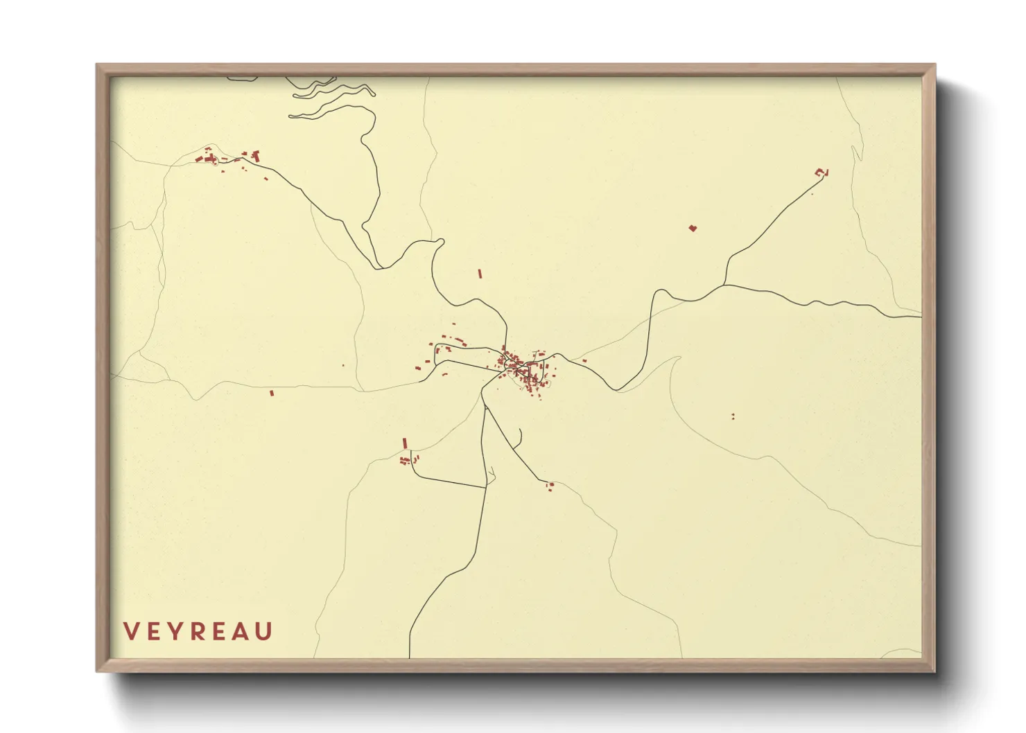 Une affiche de carte sur Veyreau