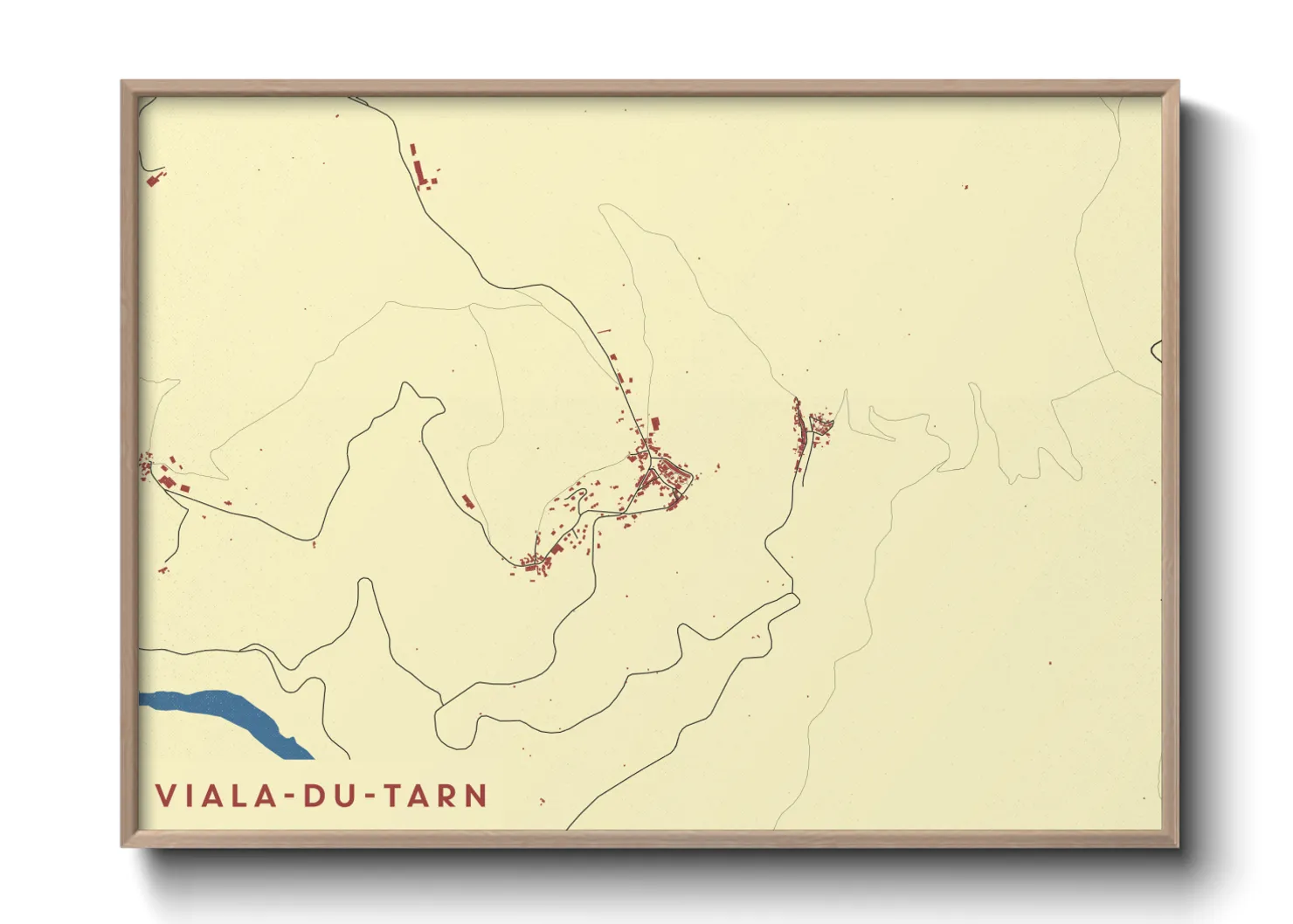 Une affiche de carte sur Viala-du-Tarn