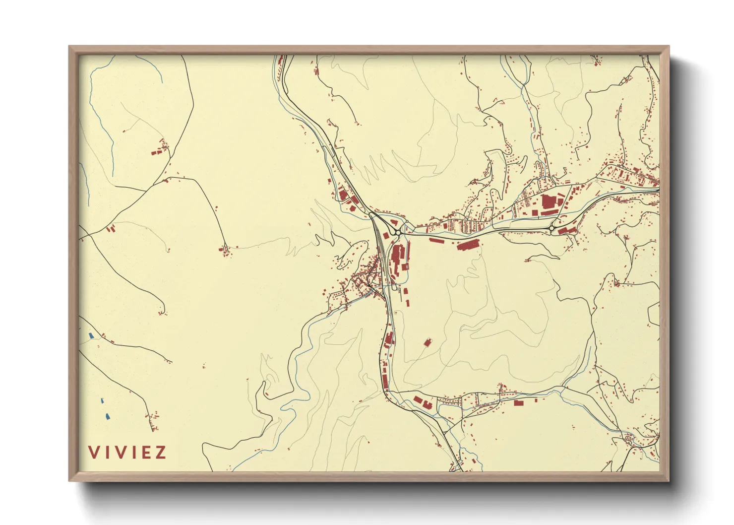 Une affiche de carte sur Viviez