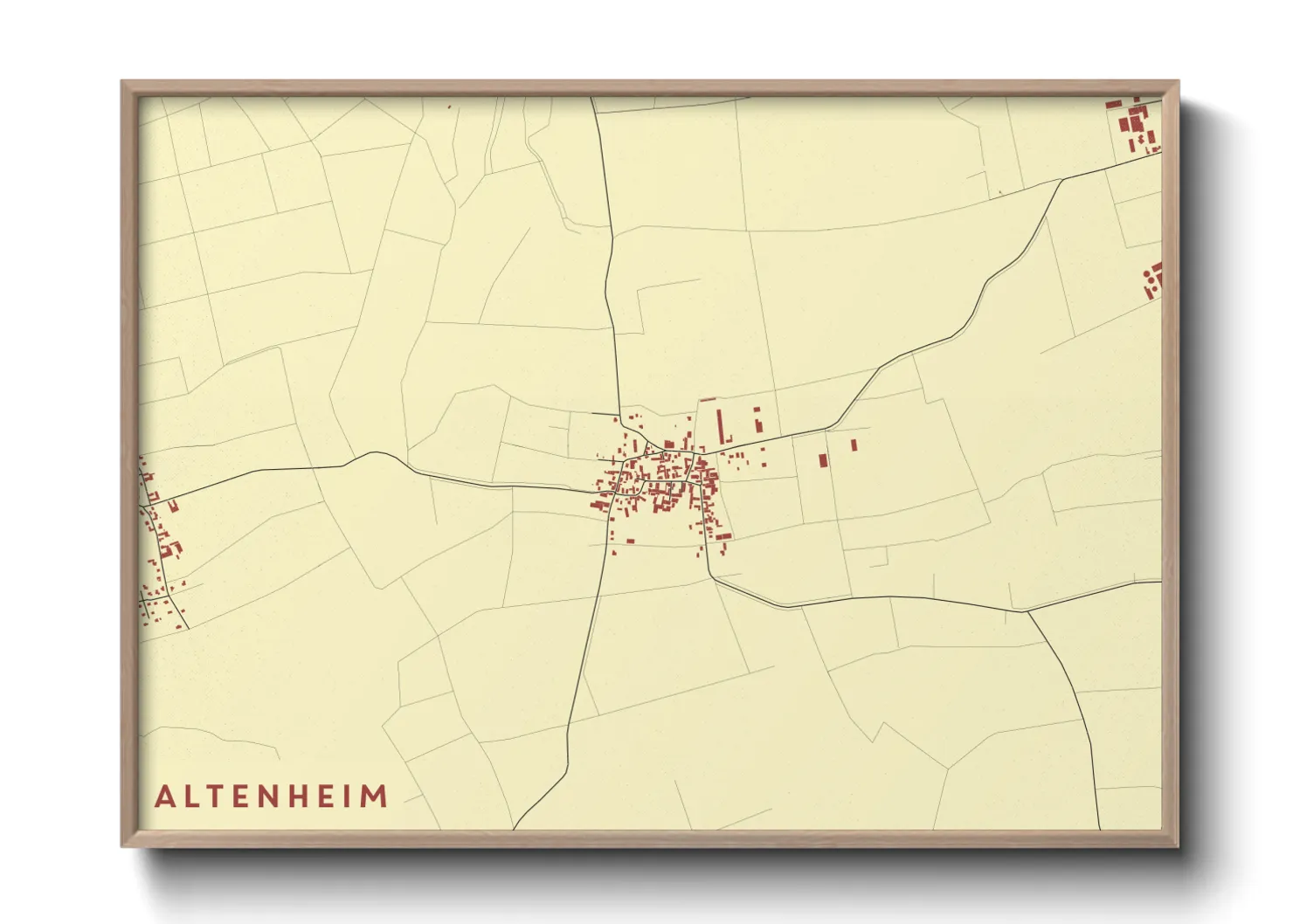 Une affiche de carte sur Altenheim