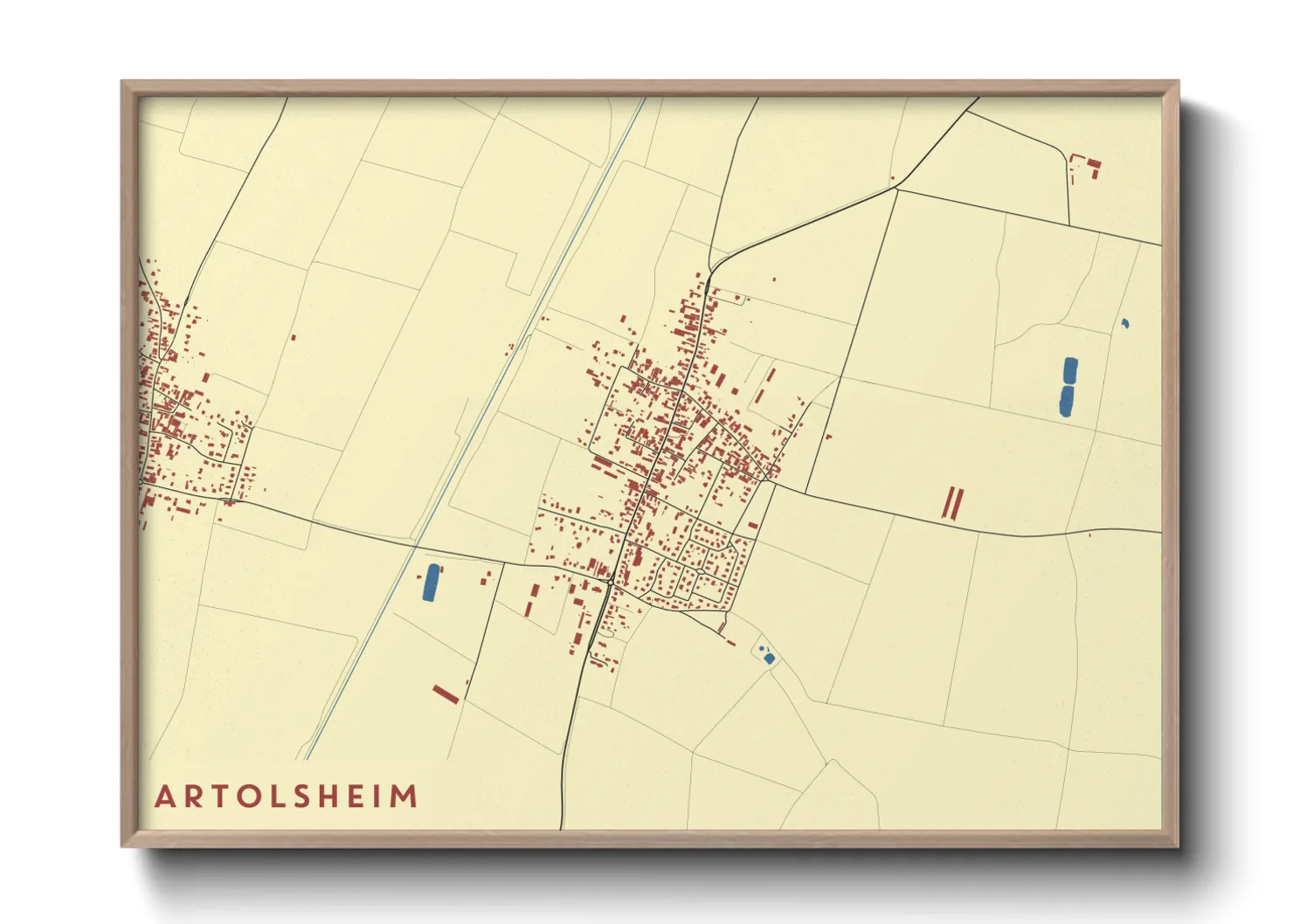 Une affiche de carte sur Artolsheim