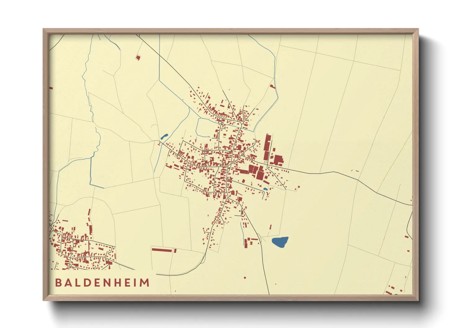 Une affiche de carte sur Baldenheim