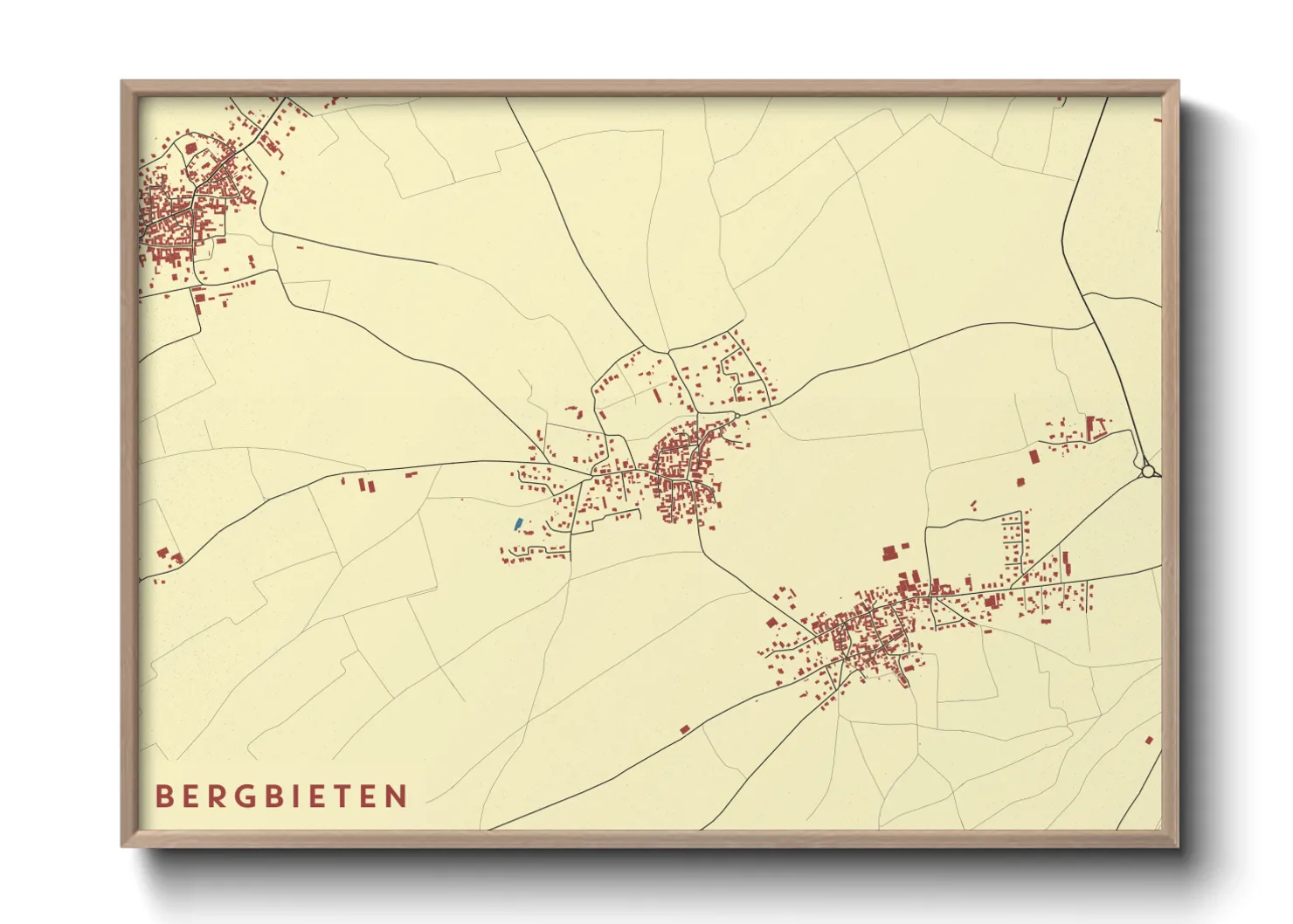 Une affiche de carte sur Bergbieten
