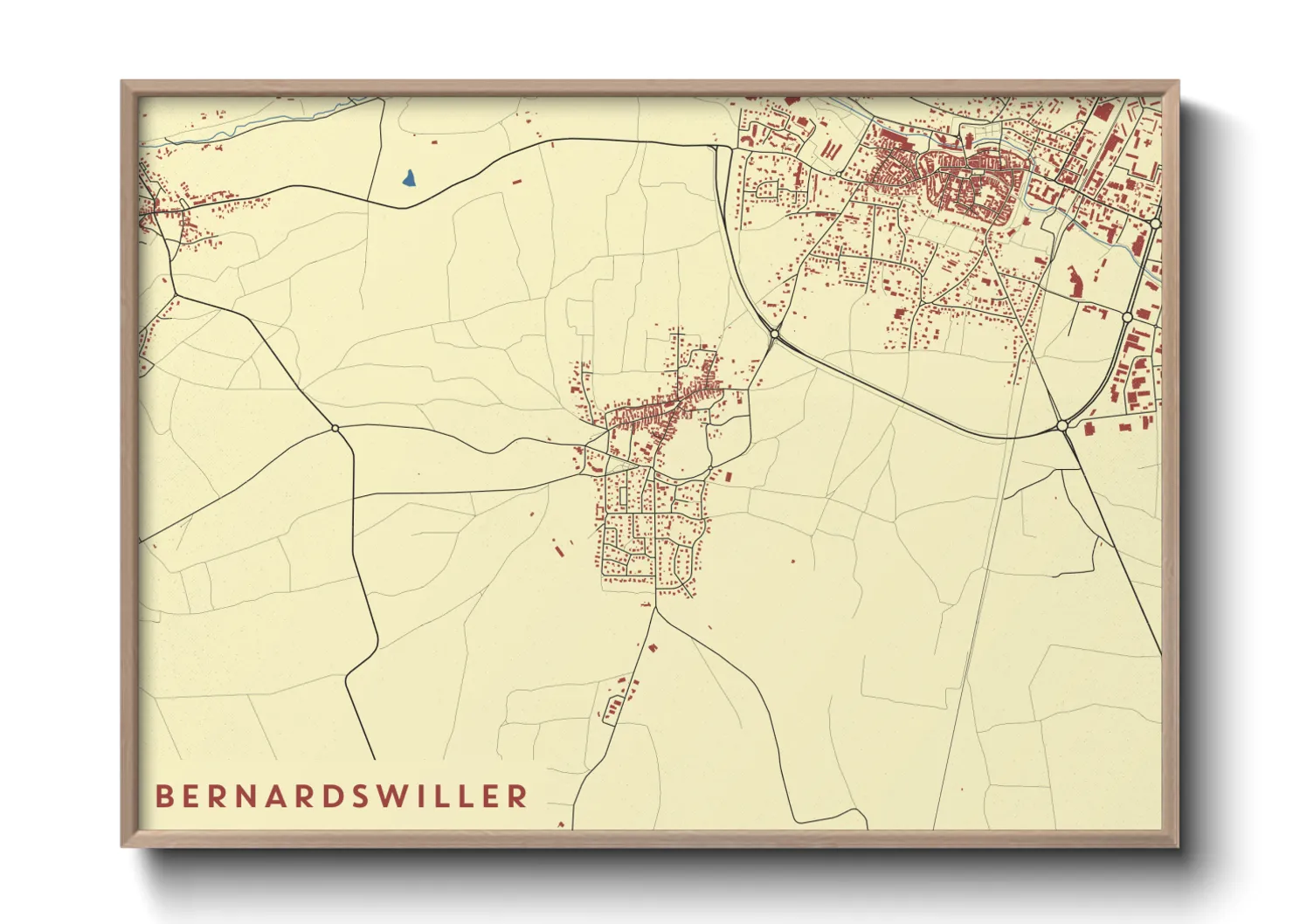 Une affiche de carte sur Bernardswiller