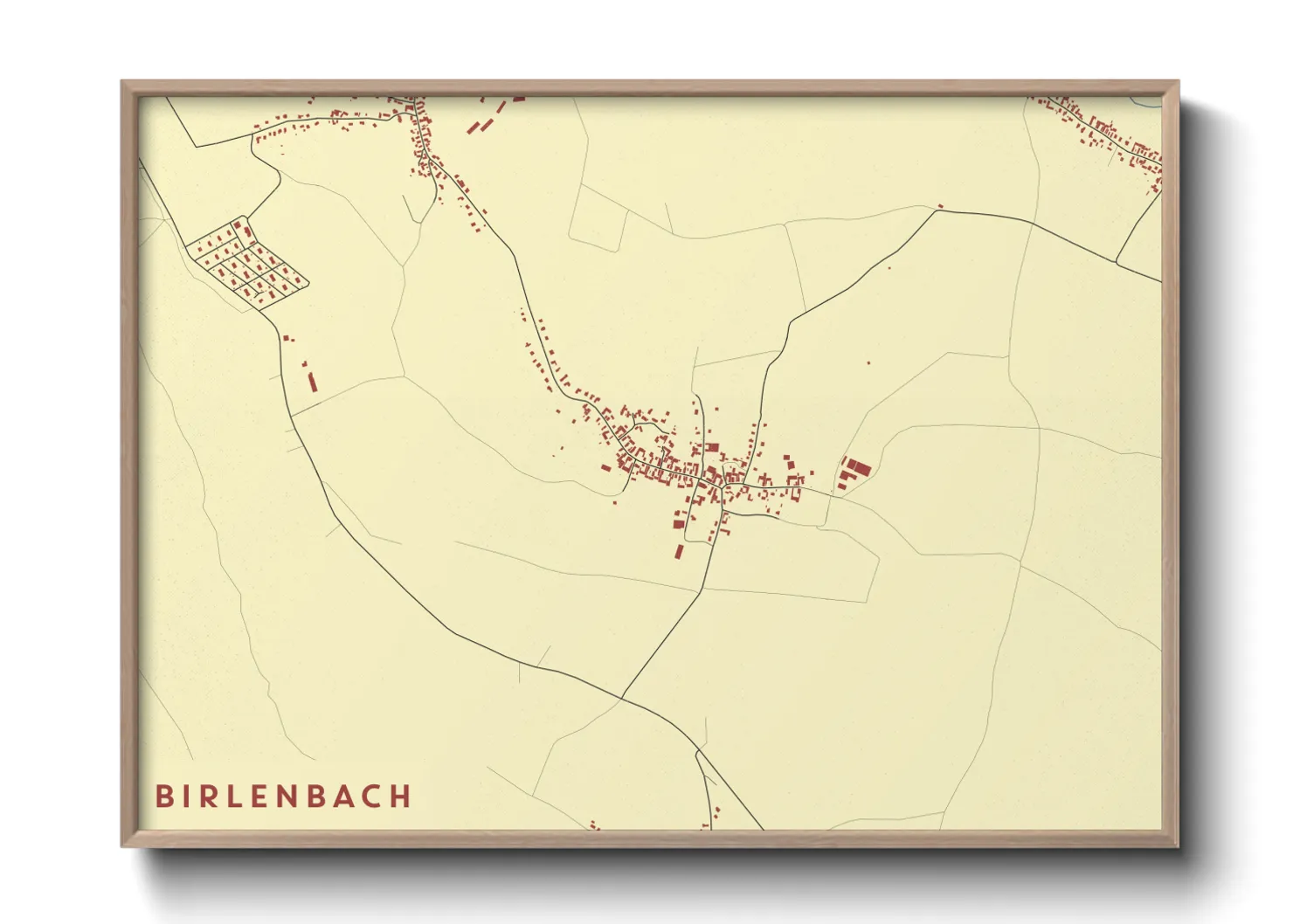 Une affiche de carte sur Birlenbach