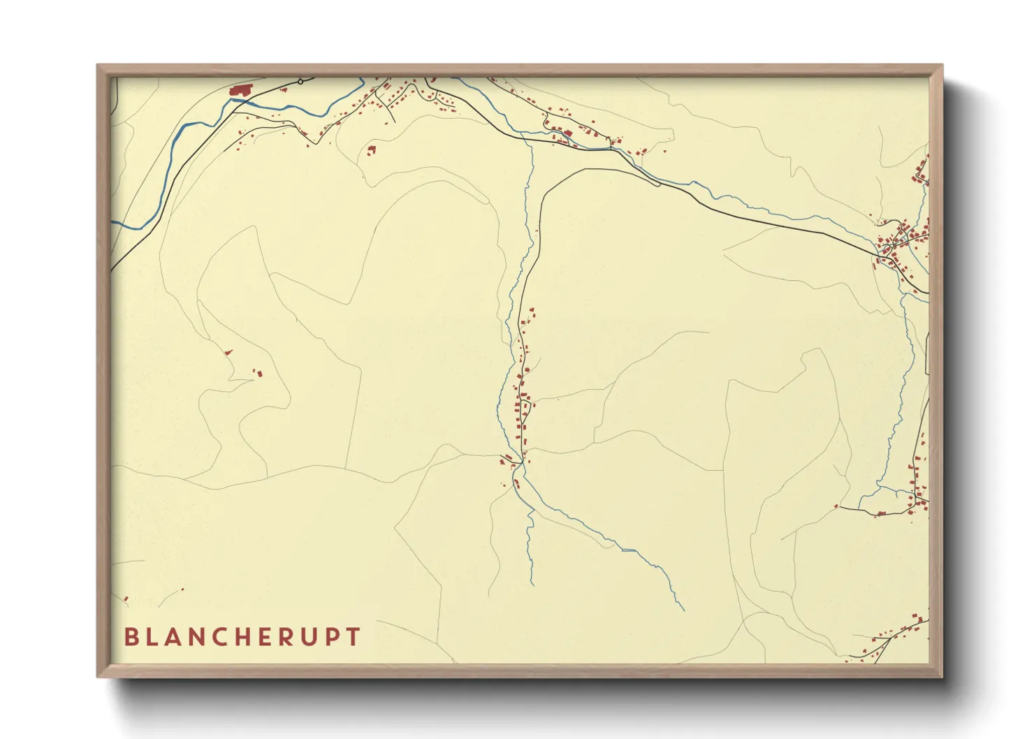 Une affiche de carte sur Blancherupt