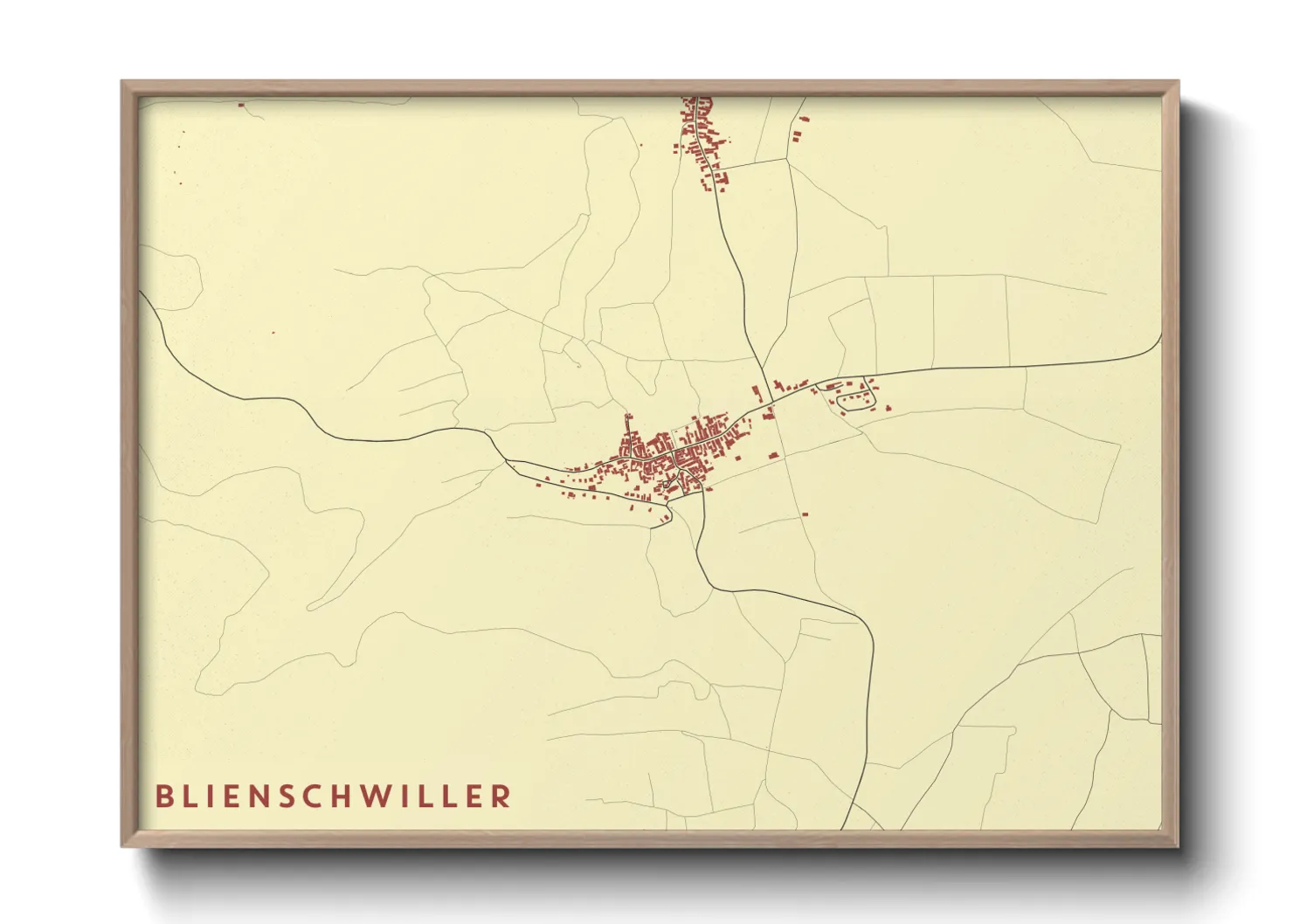 Une affiche de carte sur Blienschwiller