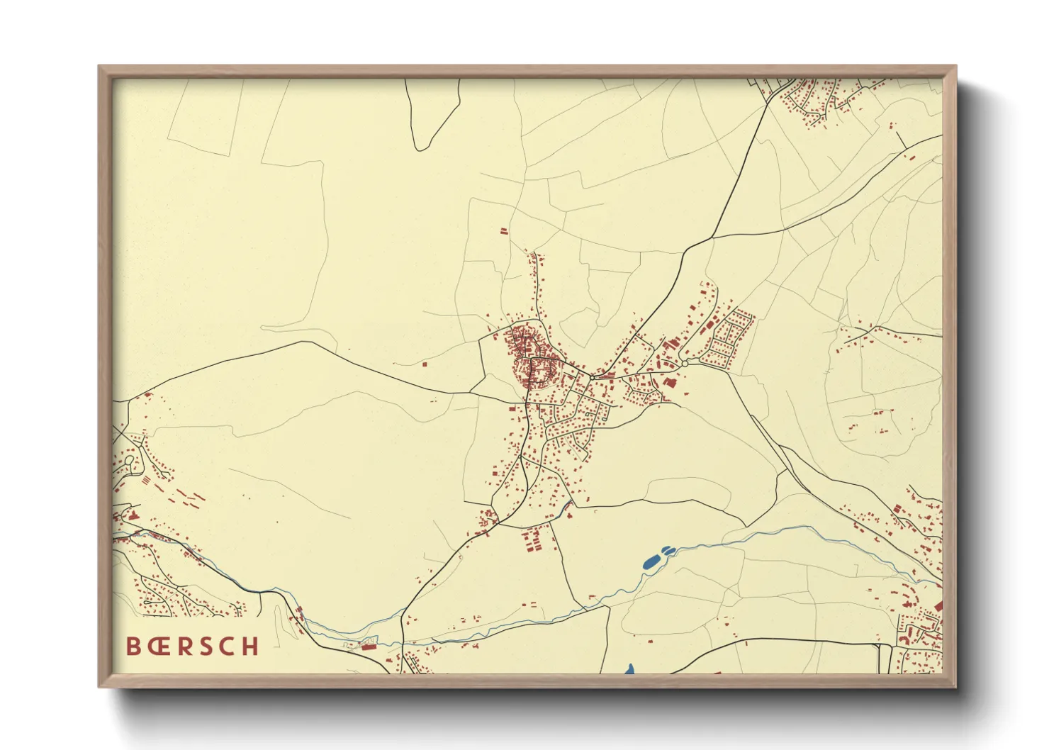 Une affiche de carte sur Bœrsch