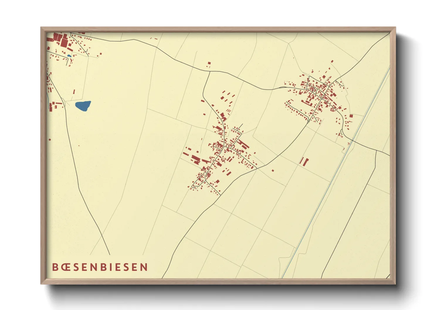 Une affiche de carte sur Bœsenbiesen