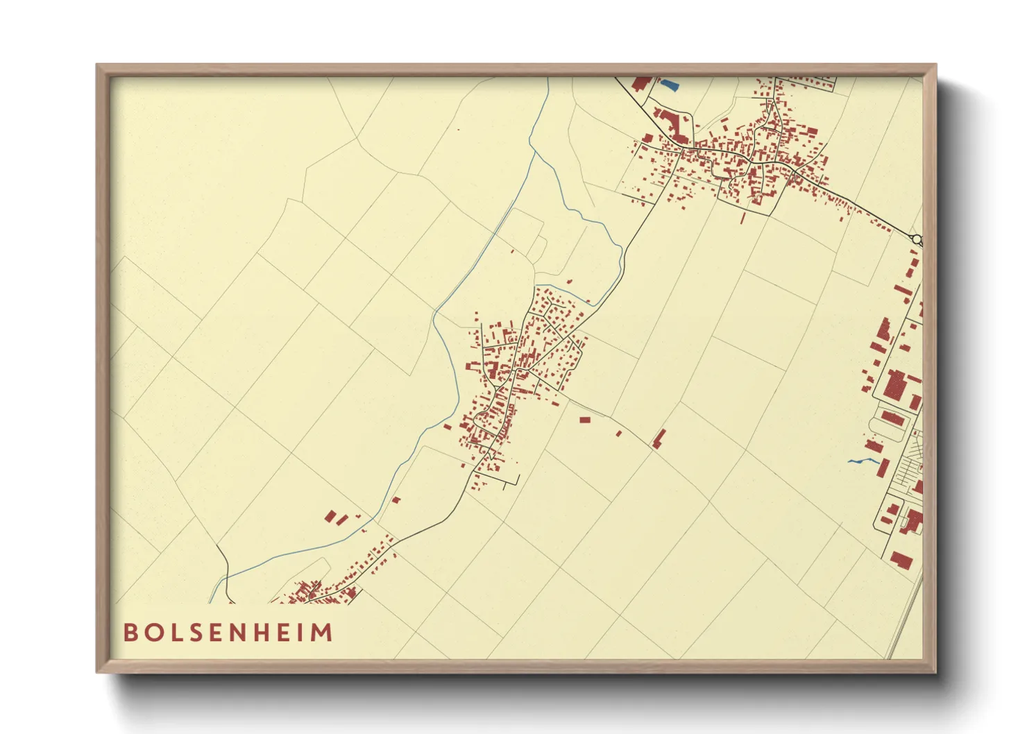 Une affiche de carte sur Bolsenheim