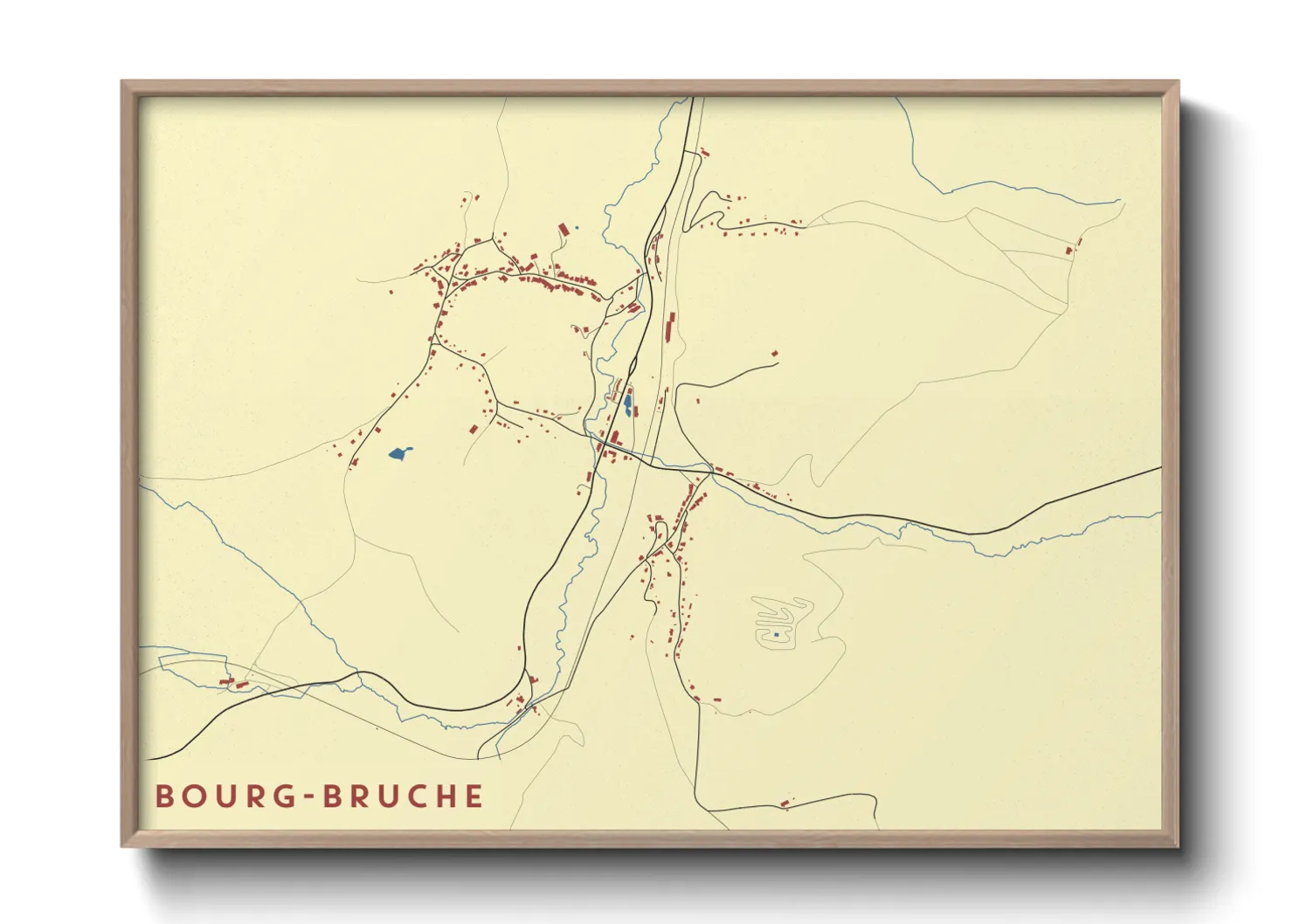 Une affiche de carte sur Bourg-Bruche