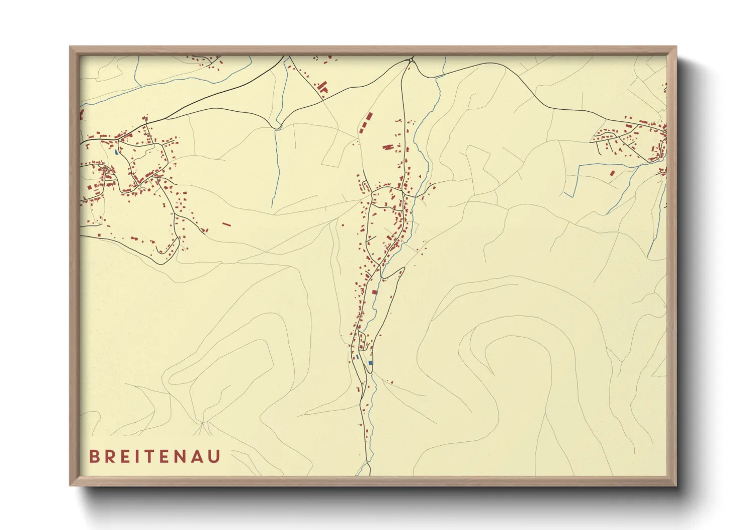 Une affiche de carte sur Breitenau