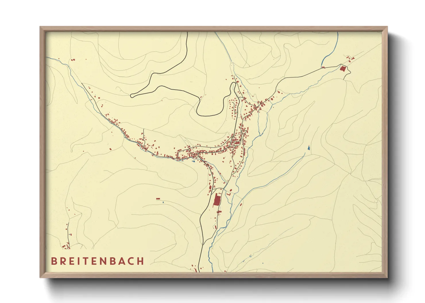 Une affiche de carte sur Breitenbach