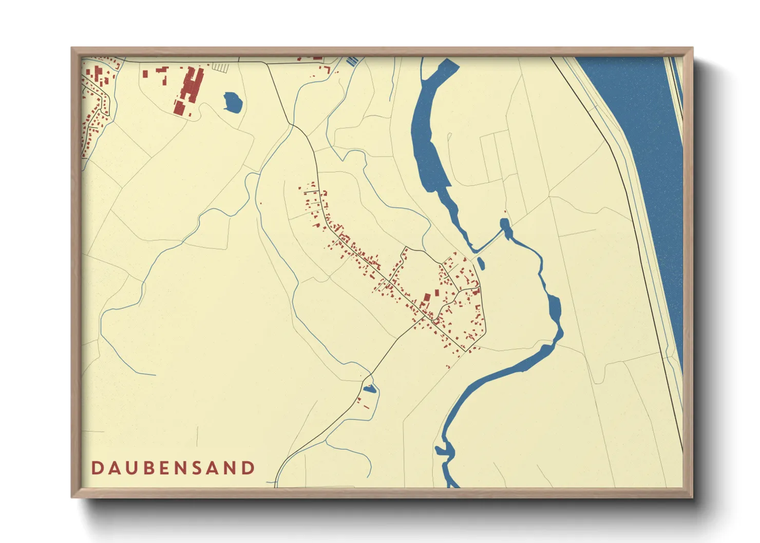 Une affiche de carte sur Daubensand