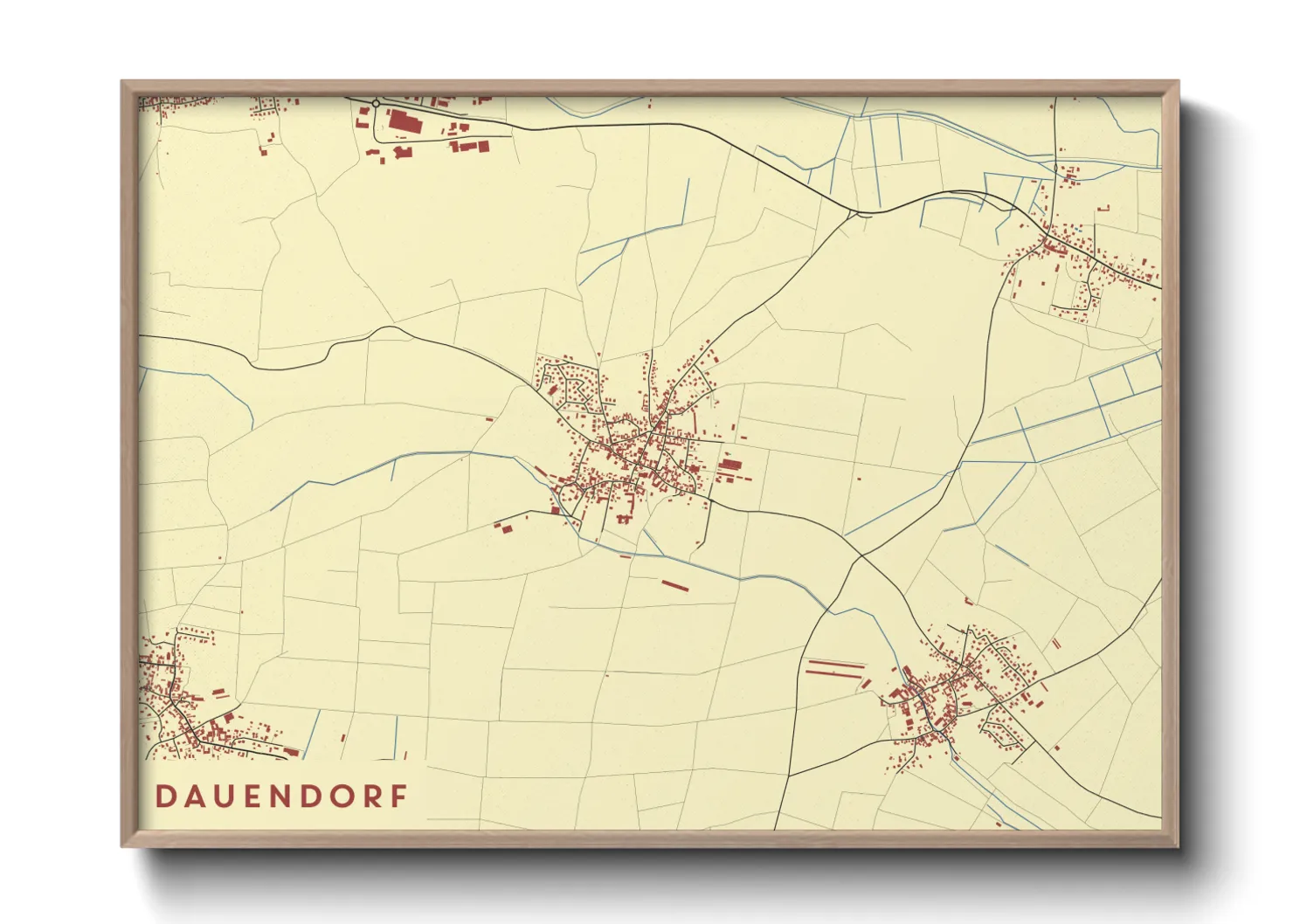 Une affiche de carte sur Dauendorf