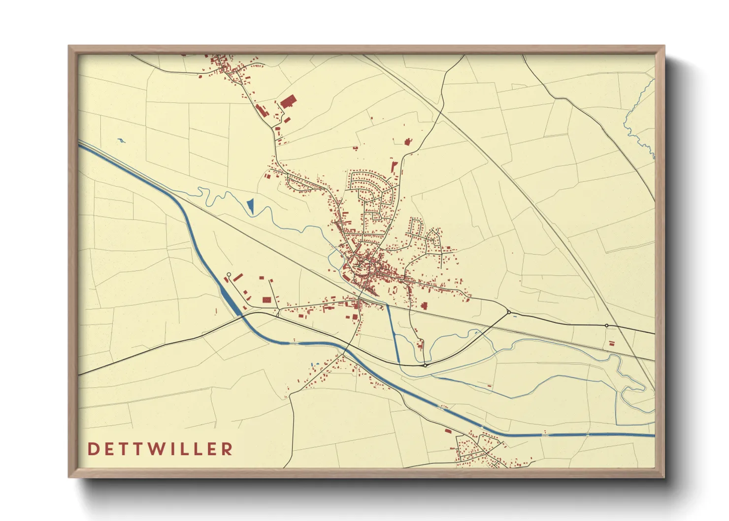 Une affiche de carte sur Dettwiller