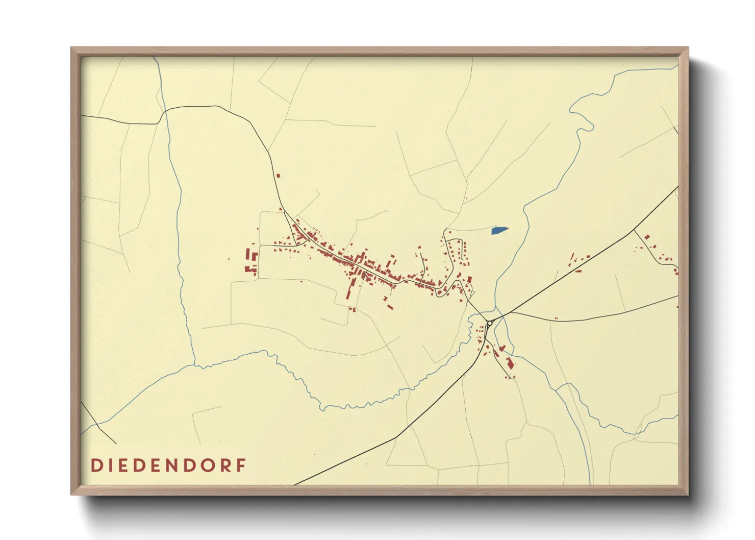 Une affiche de carte sur Diedendorf