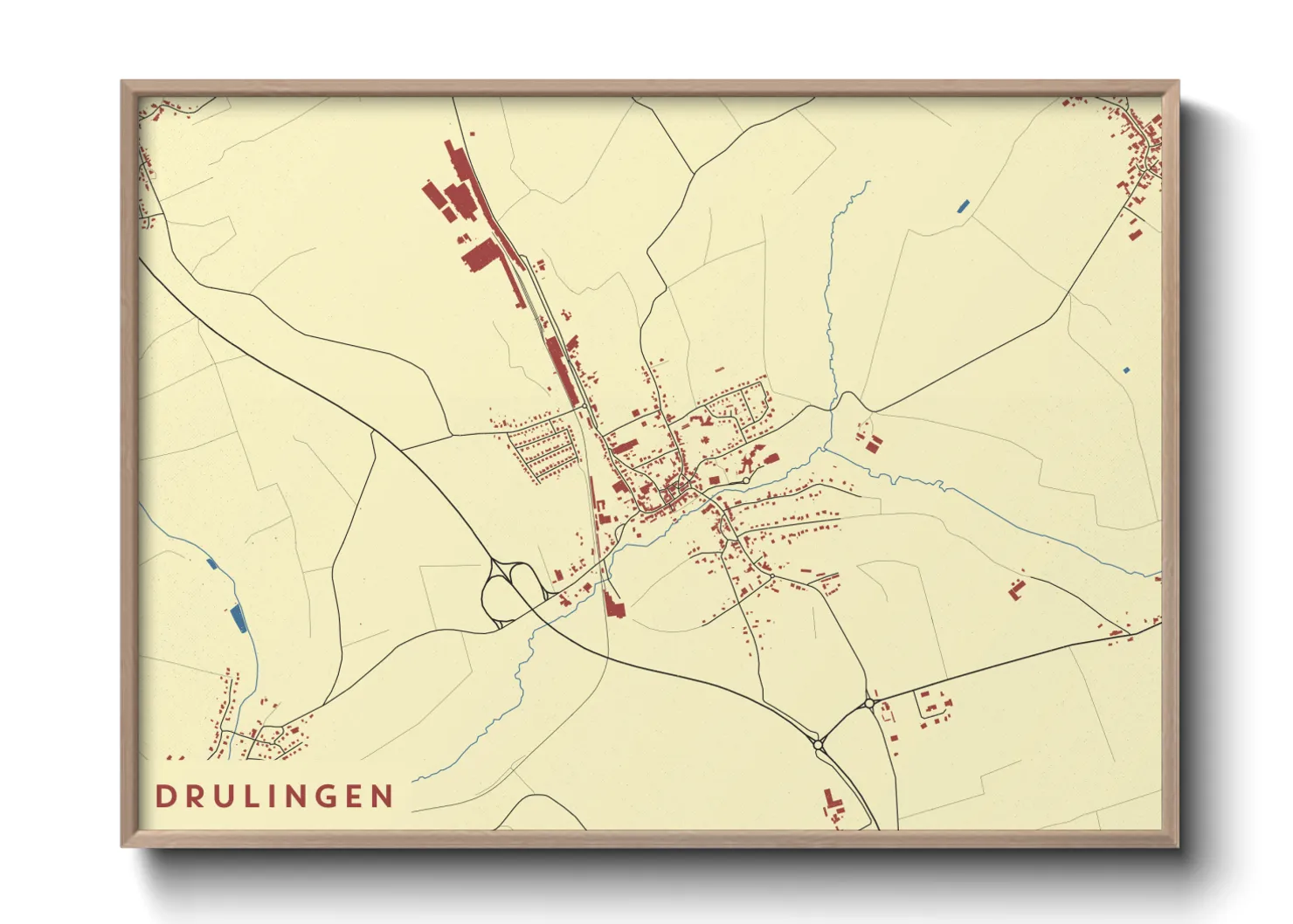 Une affiche de carte sur Drulingen