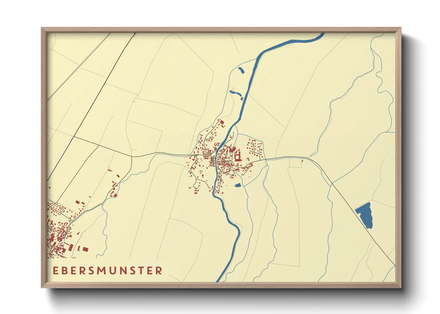 Une affiche de carte sur Ebersmunster
