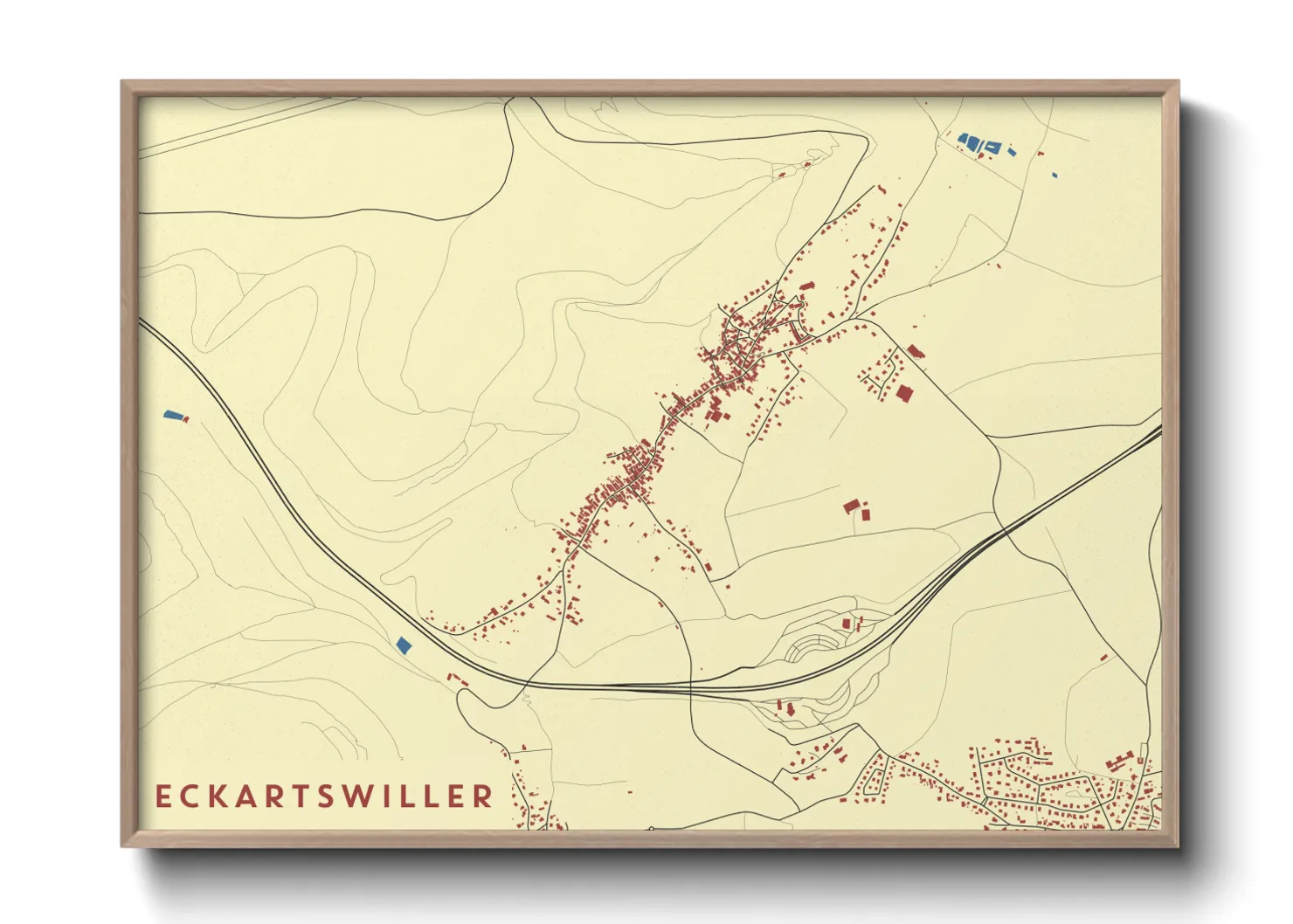 Une affiche de carte sur Eckartswiller