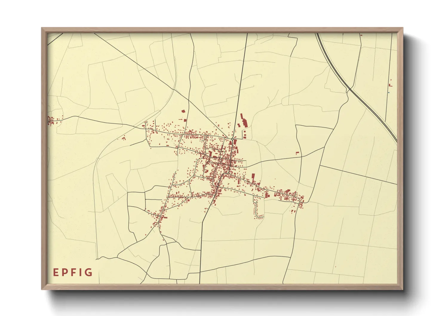 Une affiche de carte sur Epfig