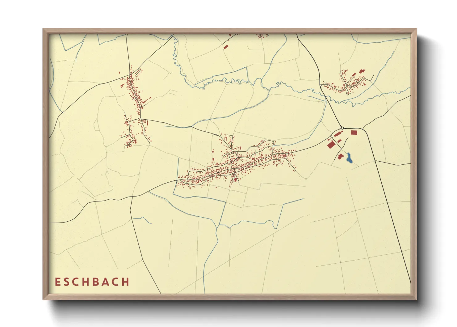 Une affiche de carte sur Eschbach