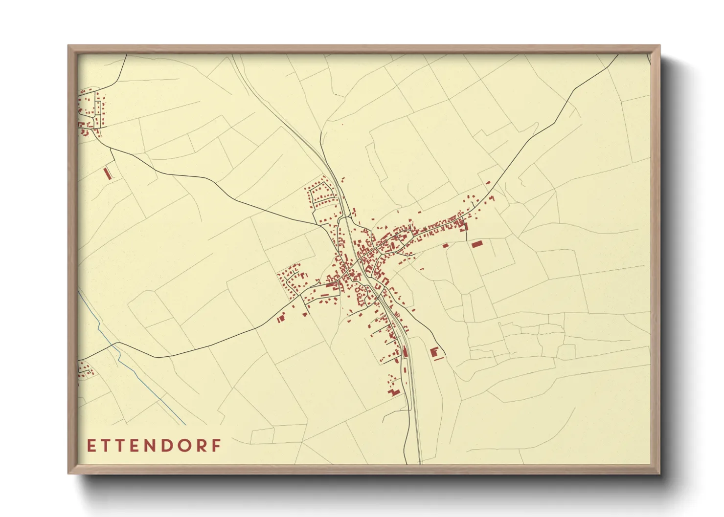 Une affiche de carte sur Ettendorf