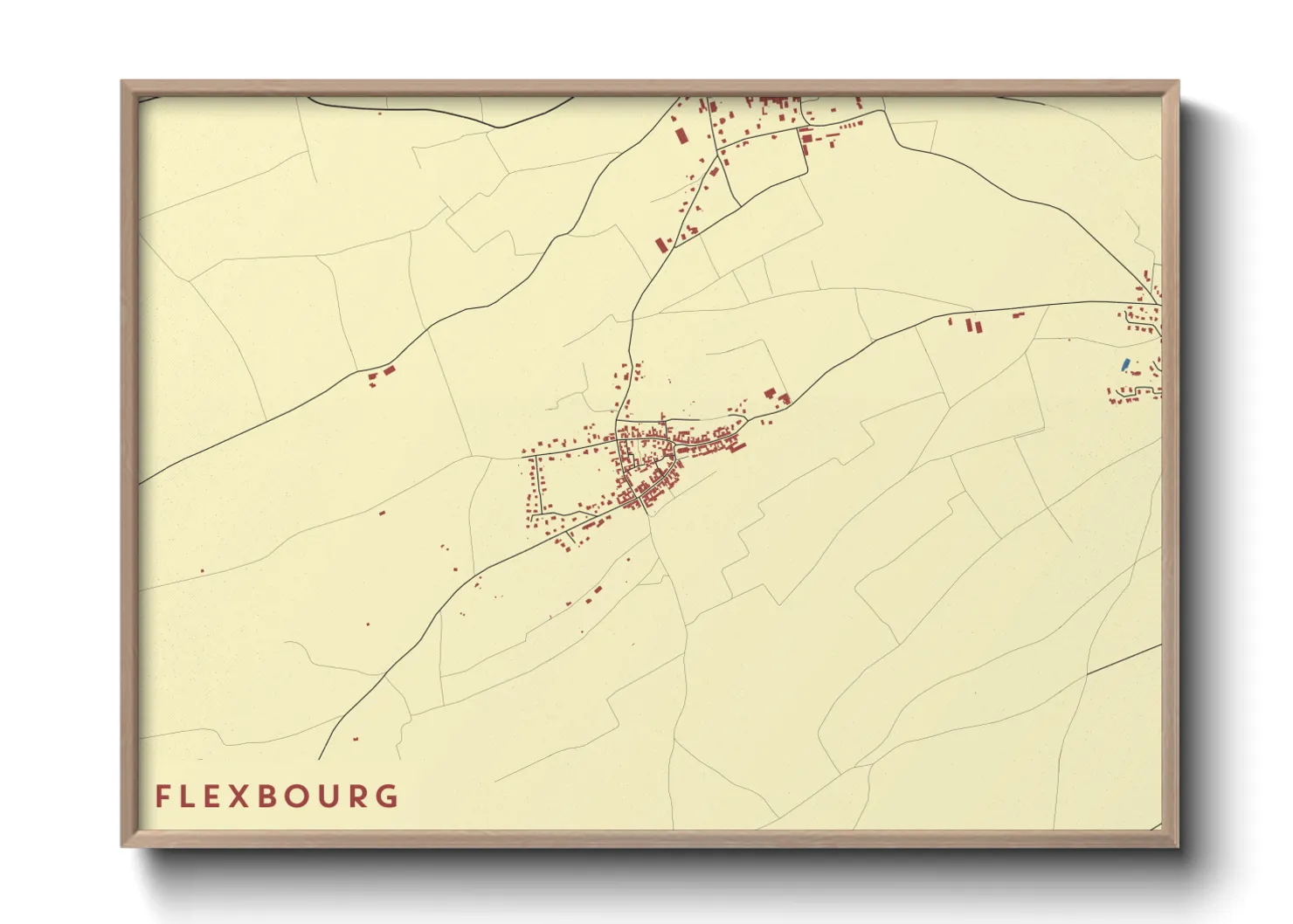 Une affiche de carte sur Flexbourg