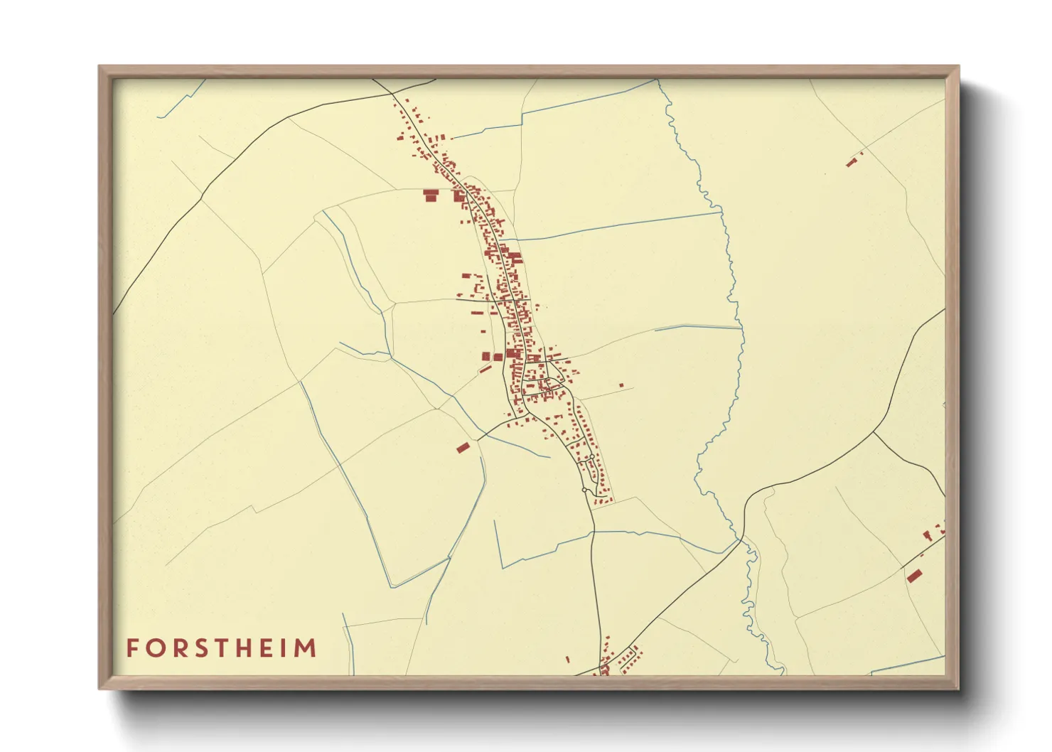 Une affiche de carte sur Forstheim