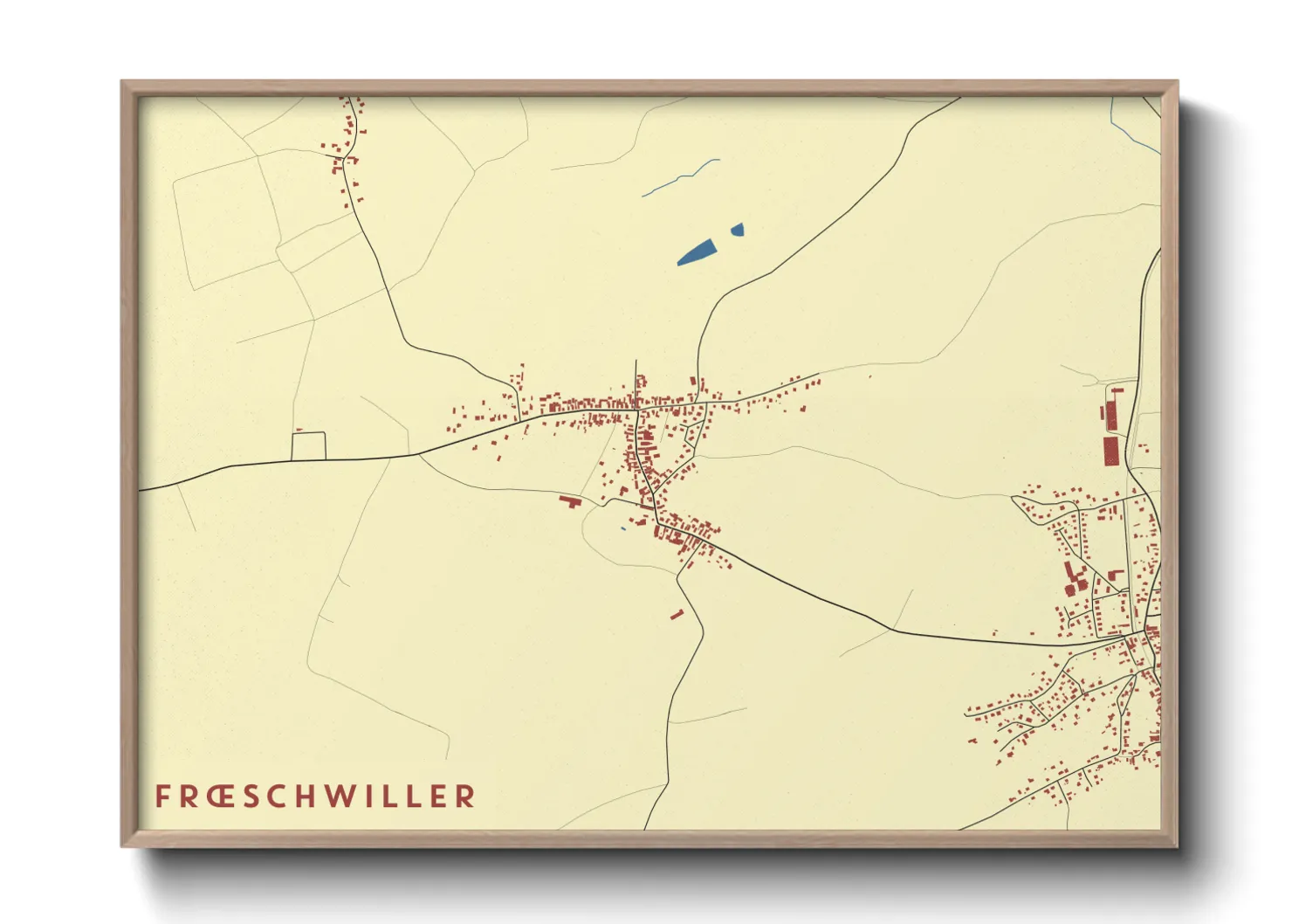 Une affiche de carte sur Frœschwiller
